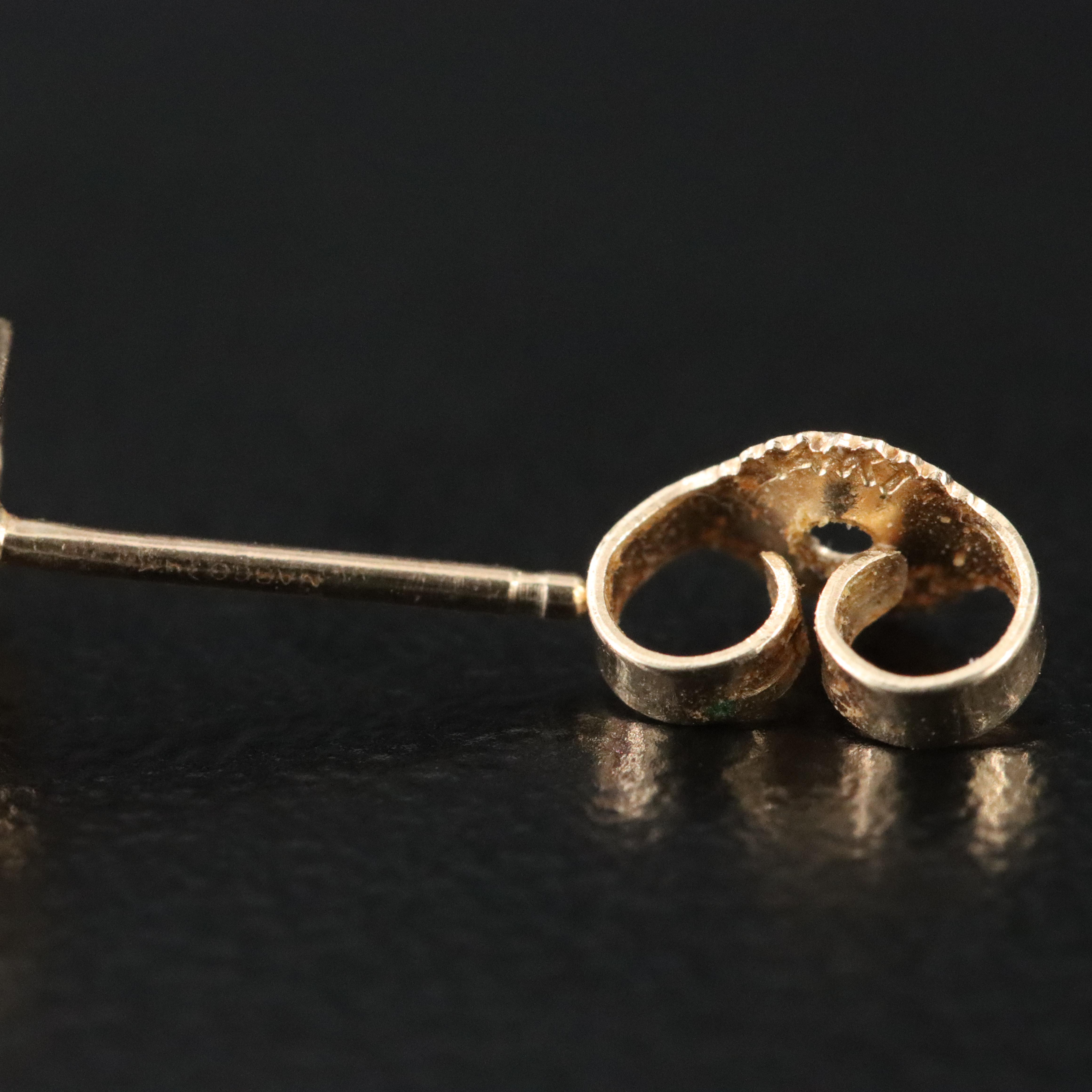 14K Amethyst Solitaire Earrings