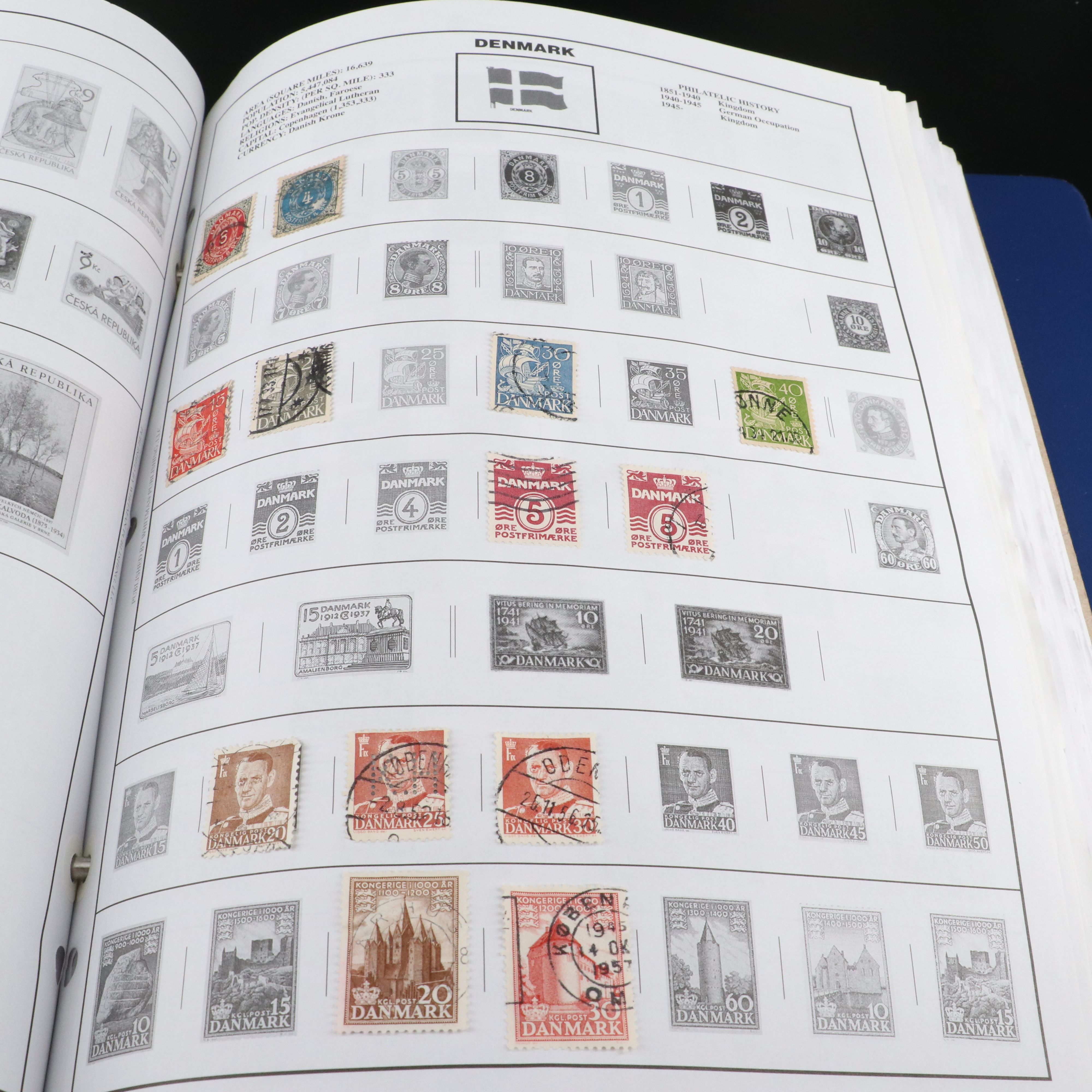 Two Harris "Statesman" World Stamp Albums Part 1 and Part 2.