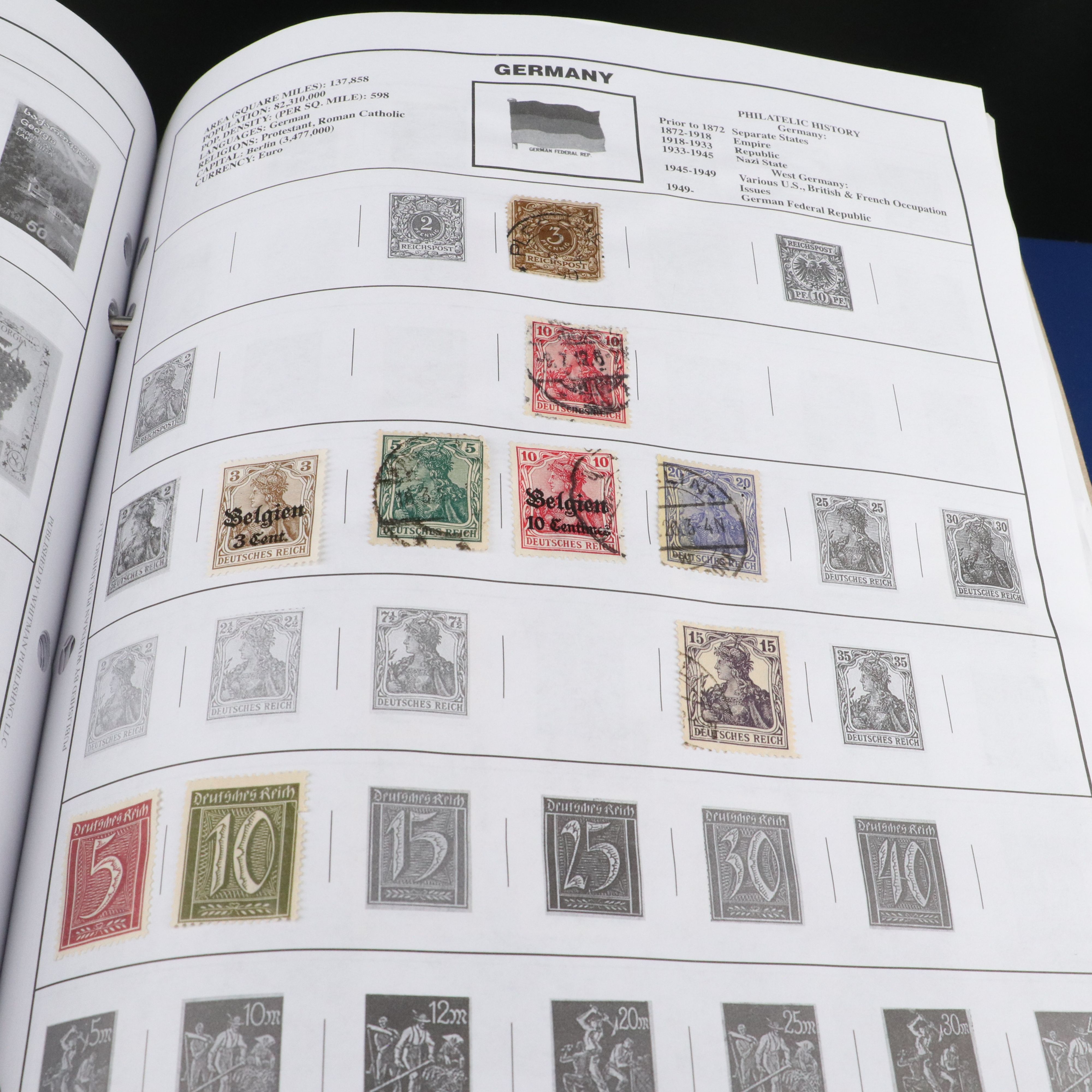 Two Harris "Statesman" World Stamp Albums Part 1 and Part 2.