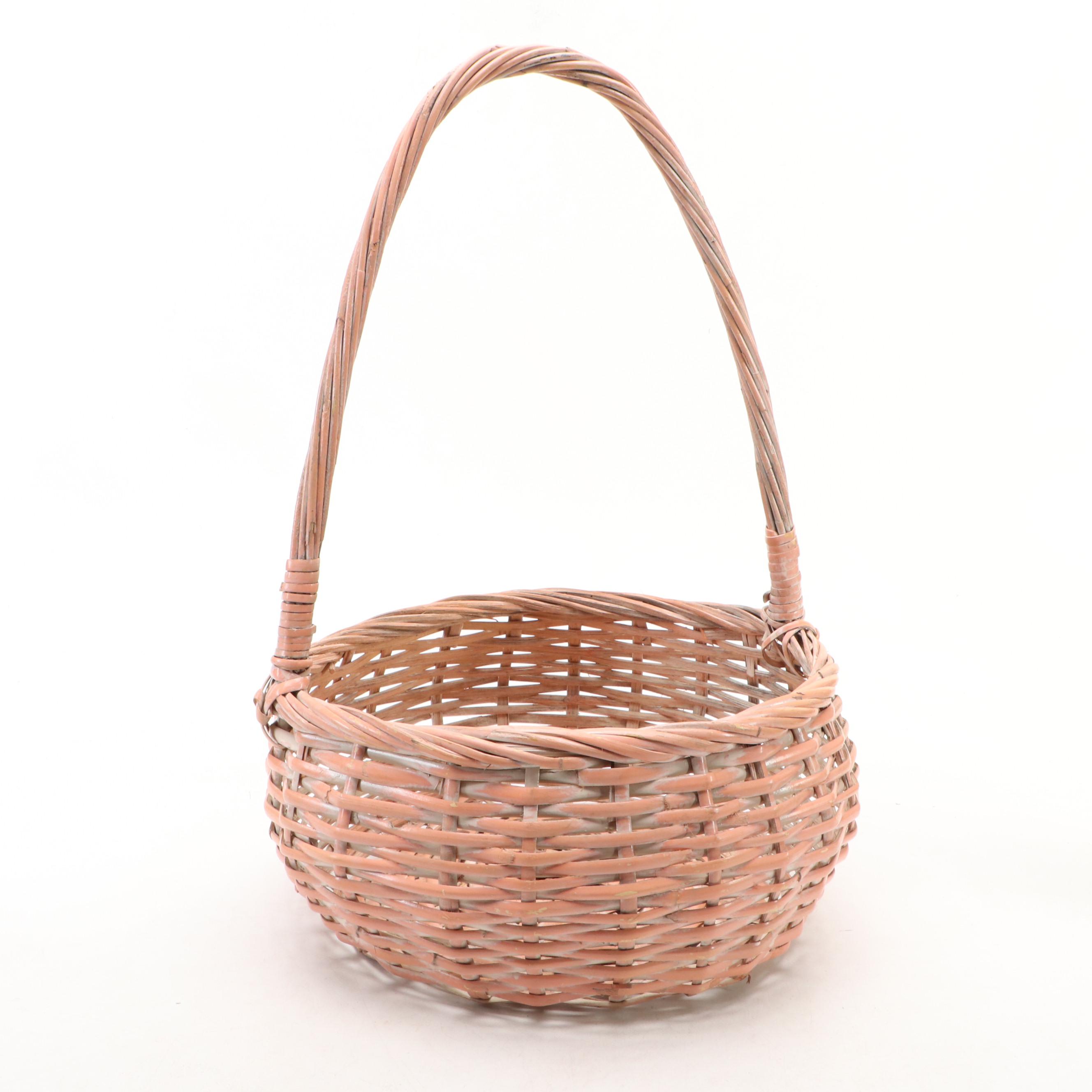 Rustic Style Woven Wood and Wicker Baskets
