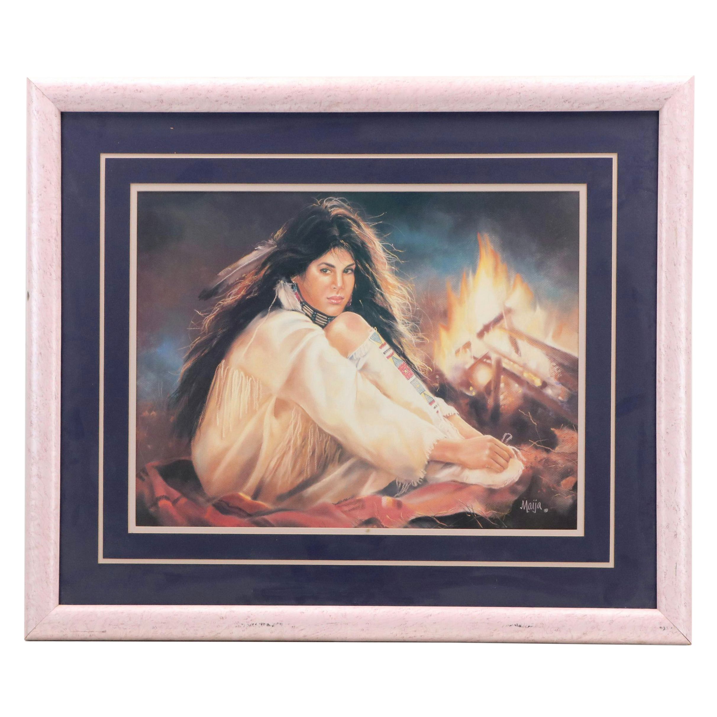 Maija Offset Lithograph "Night Spirits"