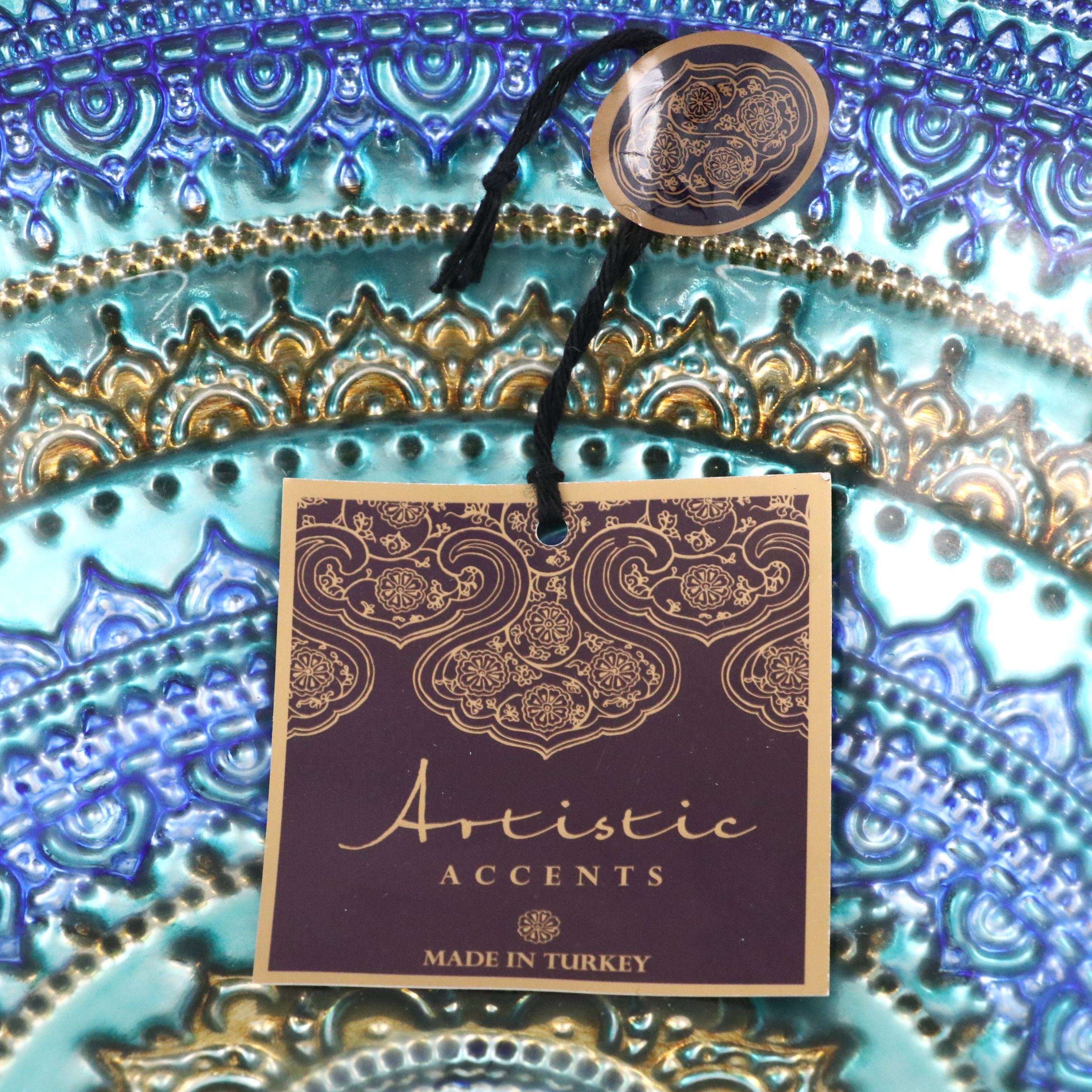 Orrefors "Hallon" Crystal Votive with Turkish Hand-Decorated Glass Compote