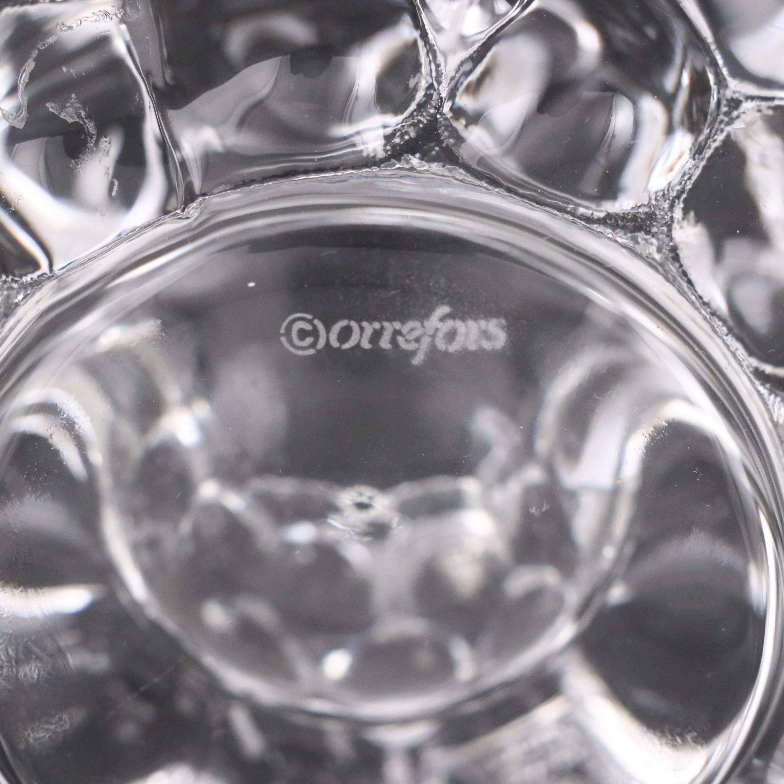 Orrefors "Hallon" Crystal Votive with Turkish Hand-Decorated Glass Compote