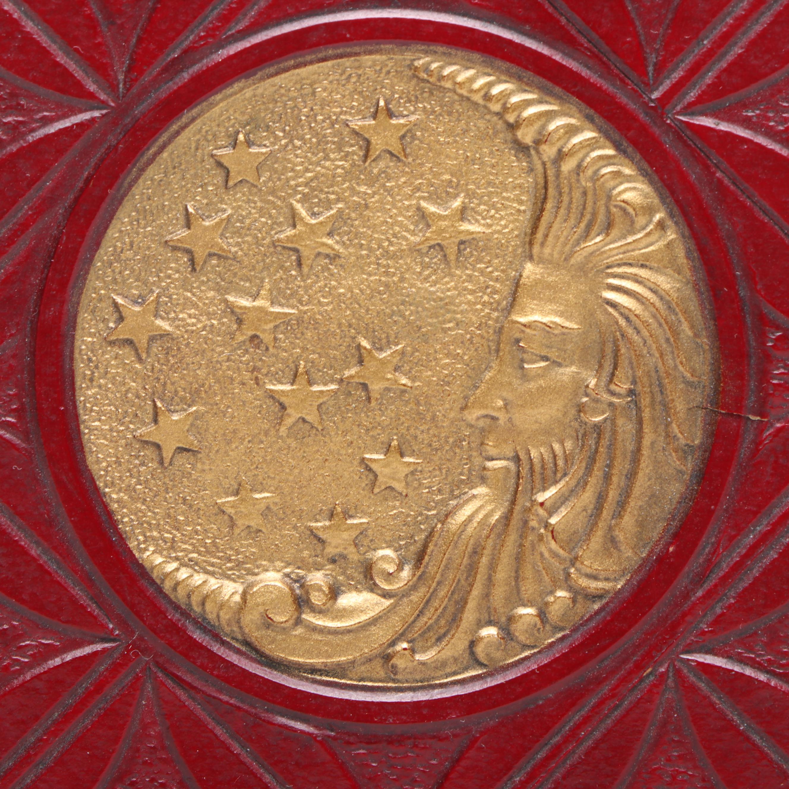 Brass Reproduction of Princess Mary Christmas Tin with Inkwell and Lidded Box