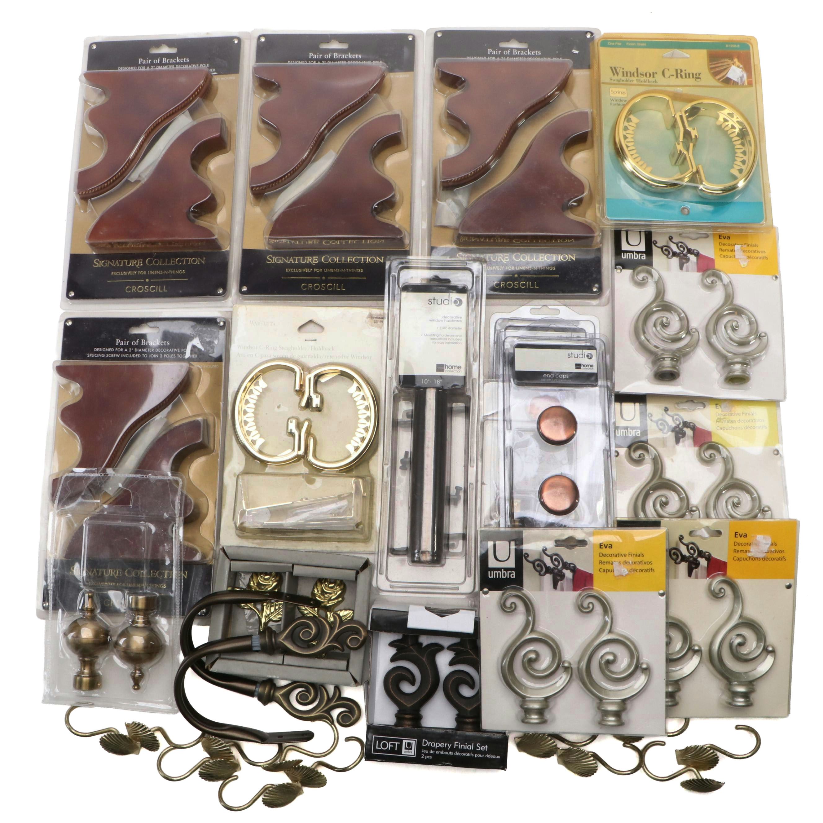 Curtain Rod Finials, Drapery Hardware, Tiebacks and More