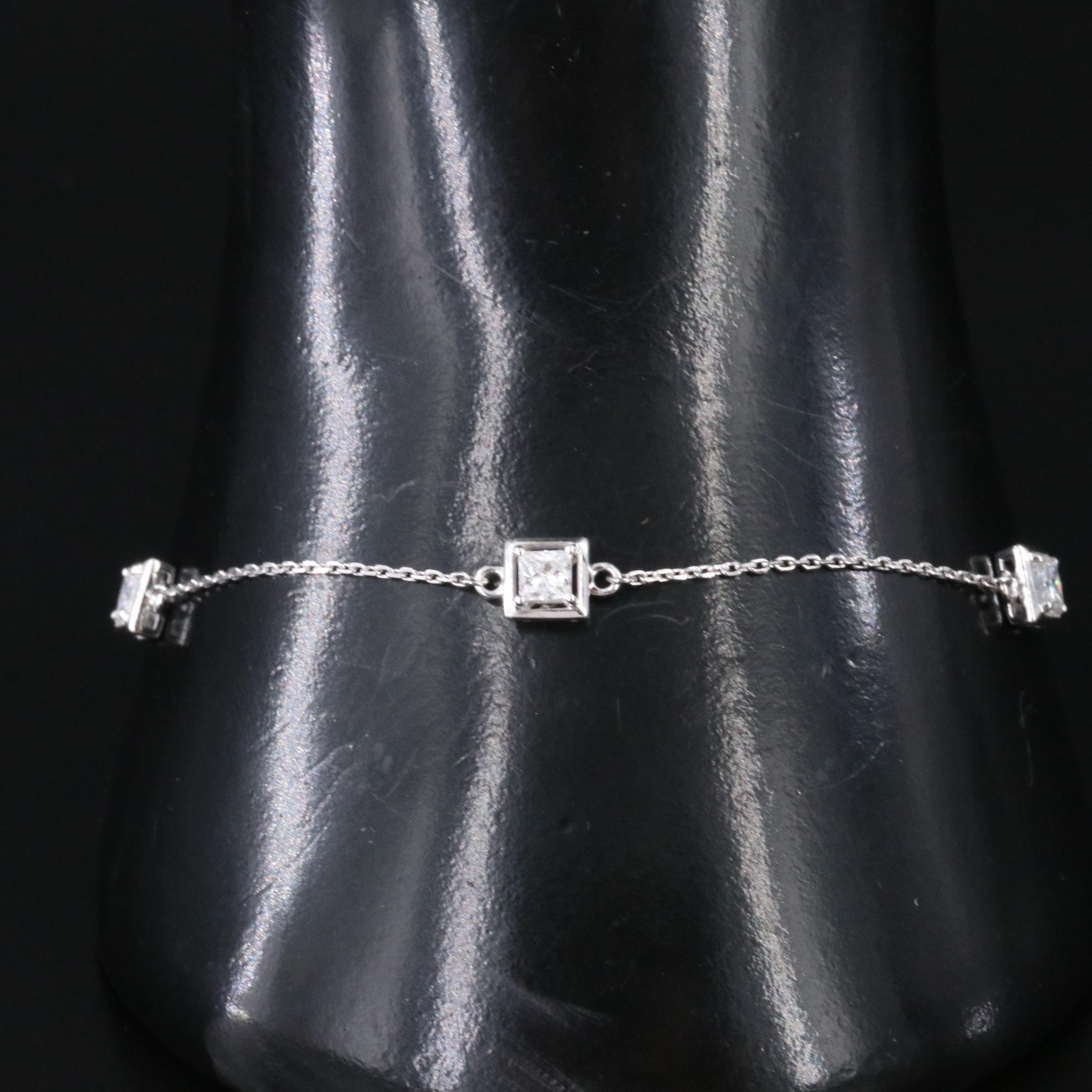 14K 0.52 CTW Diamond Station Bracelet