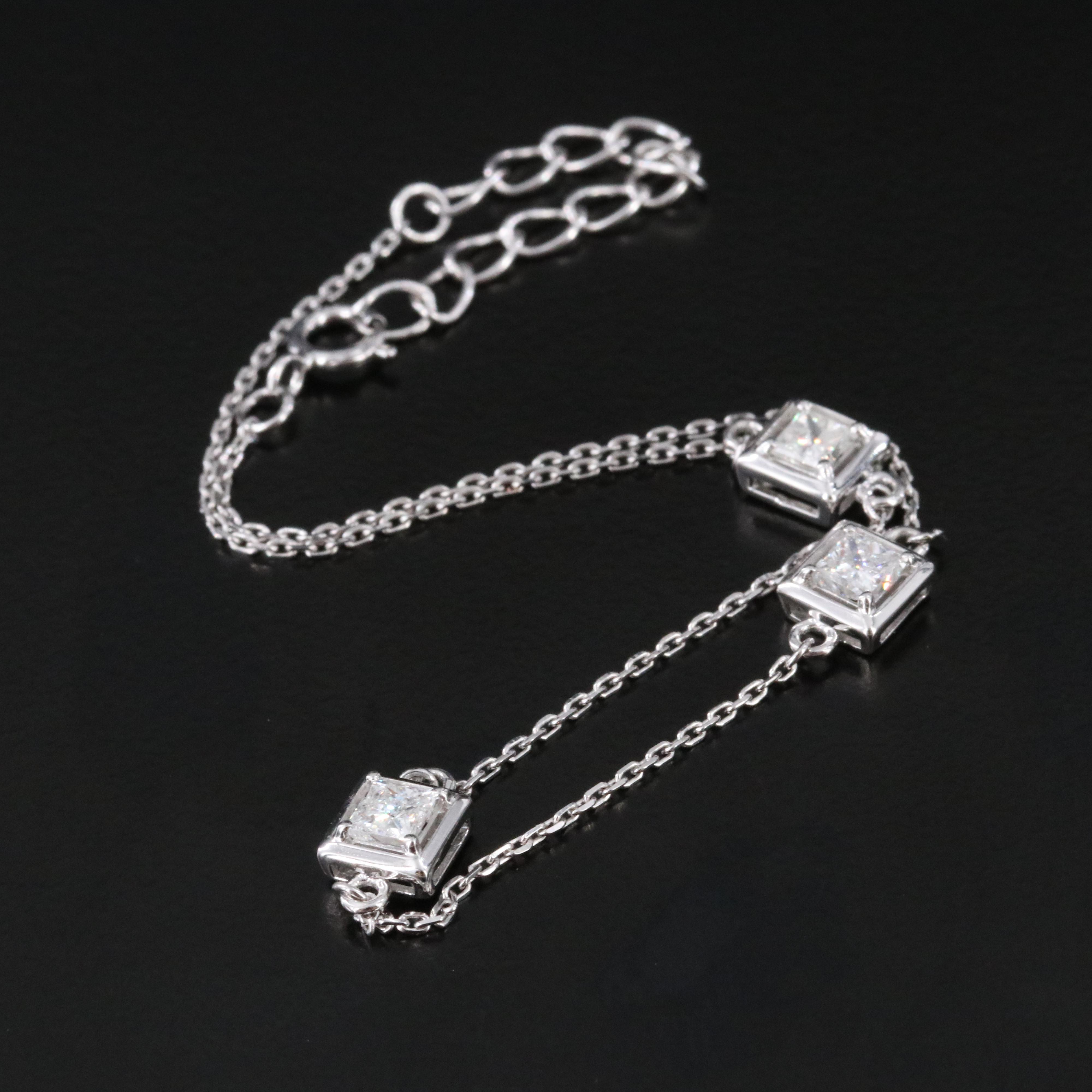 14K 0.52 CTW Diamond Station Bracelet