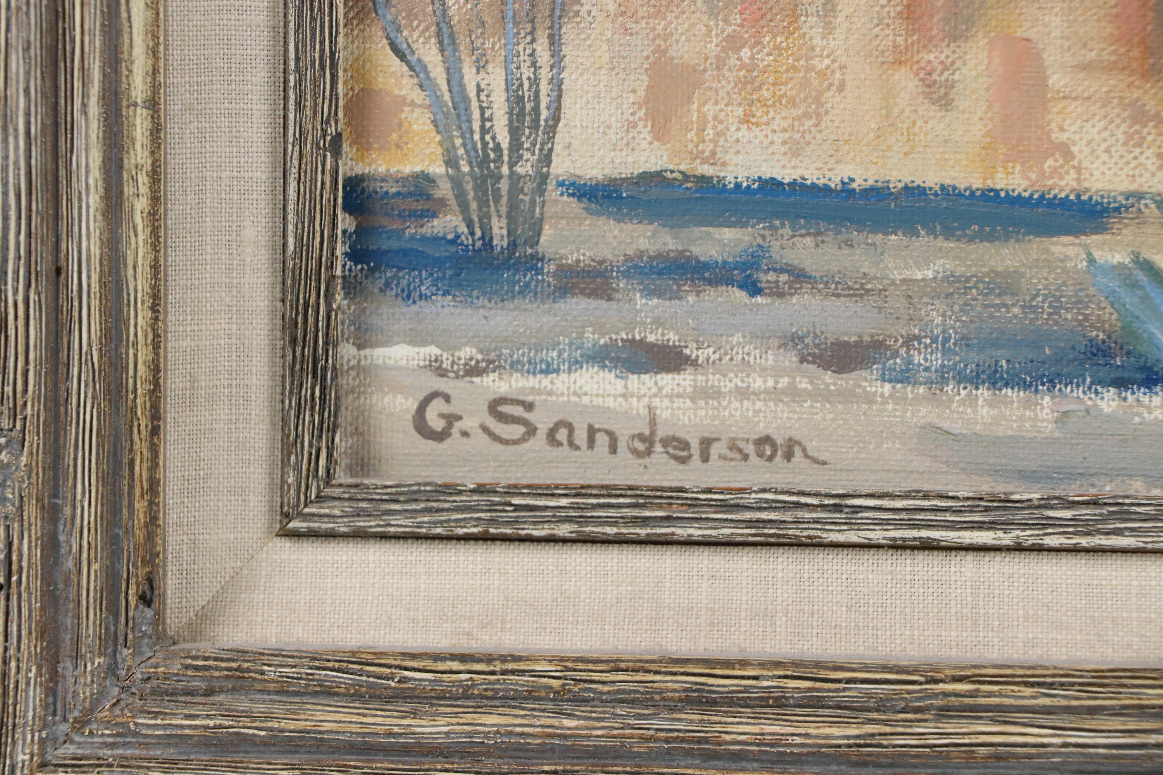 Glenna Sanderson Oil Painting "Old Mission," Mid to Late 20th Century