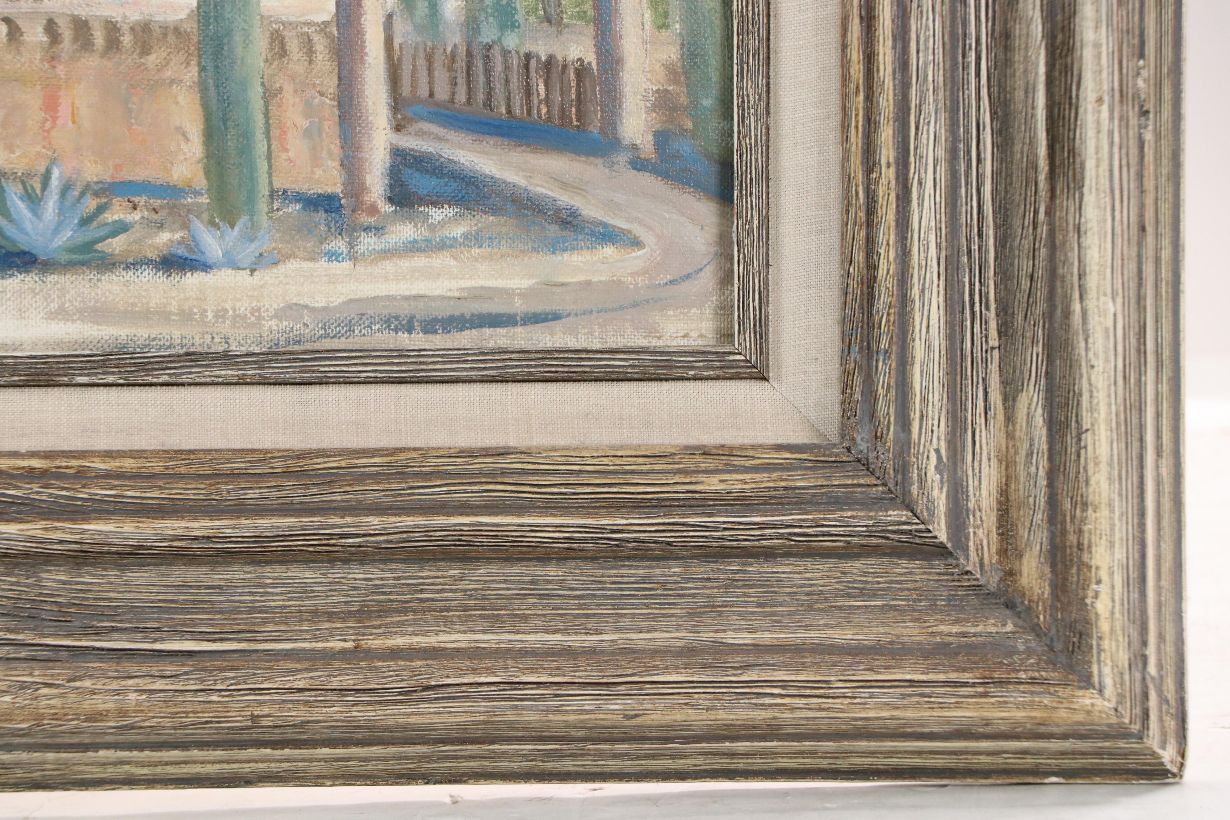 Glenna Sanderson Oil Painting "Old Mission," Mid to Late 20th Century