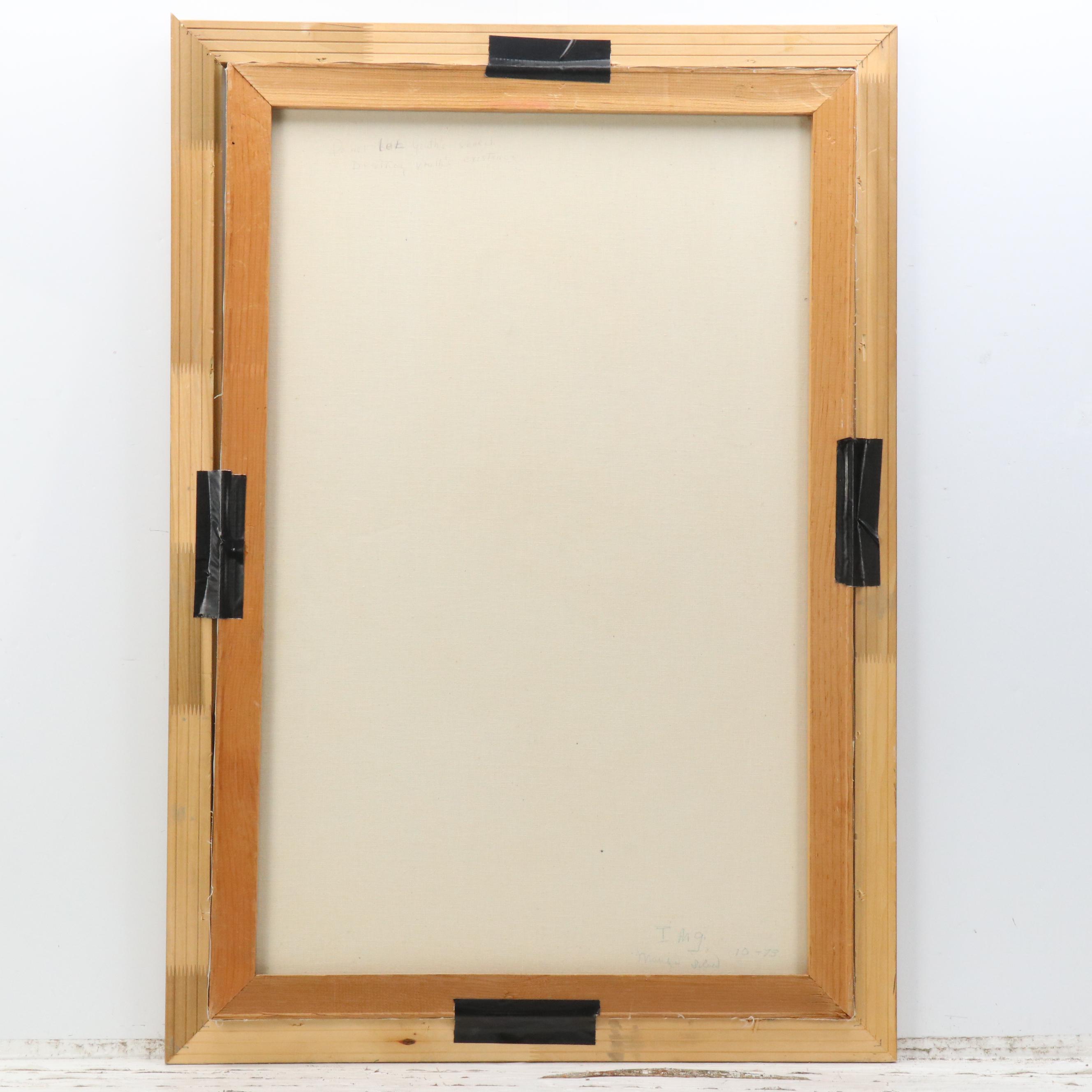 Marilyn Rose Silver Oil Painting of Young Woman Reading Underneath Tree, 1983