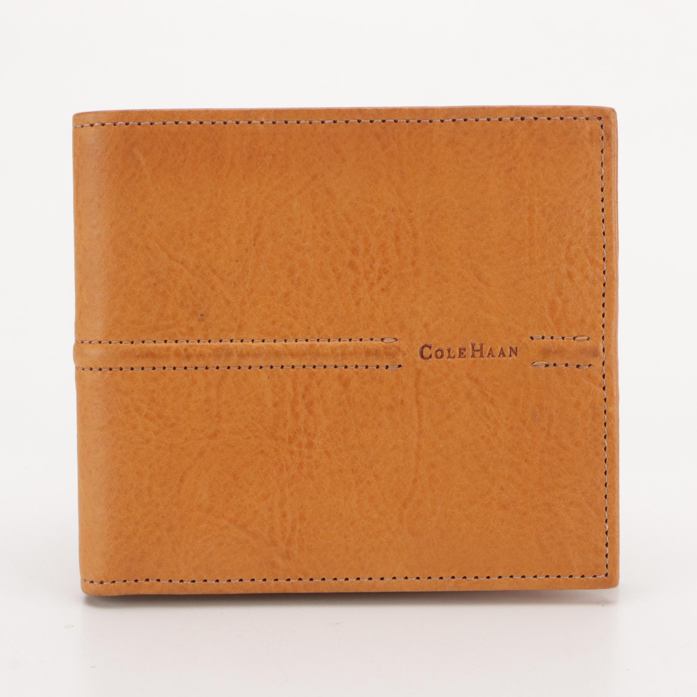 Coach and Cole Haan Leather Bifold Wallets with Coach Coated Canvas Card Case
