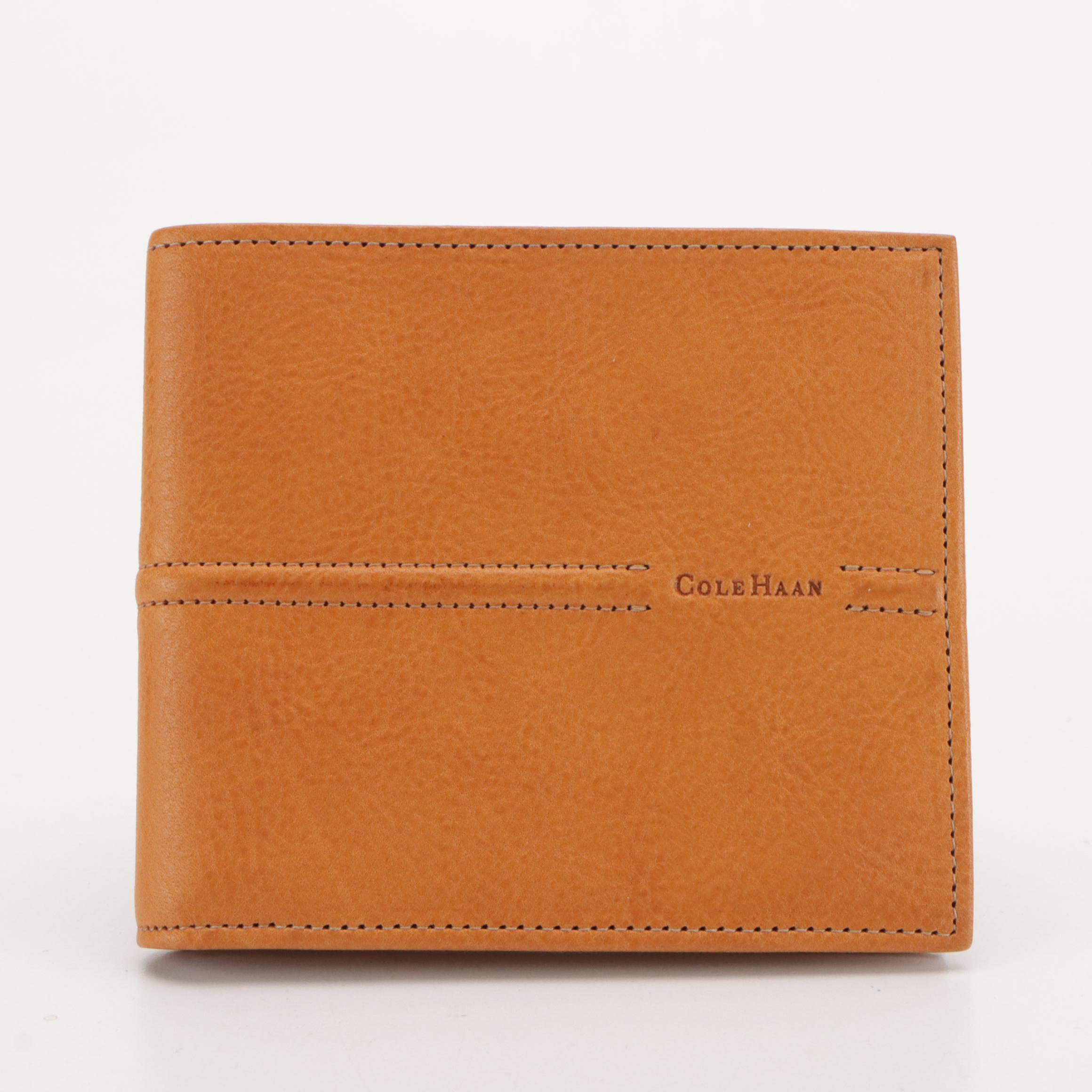 Coach and Cole Haan Leather Bifold Wallets with Coach Coated Canvas Card Case