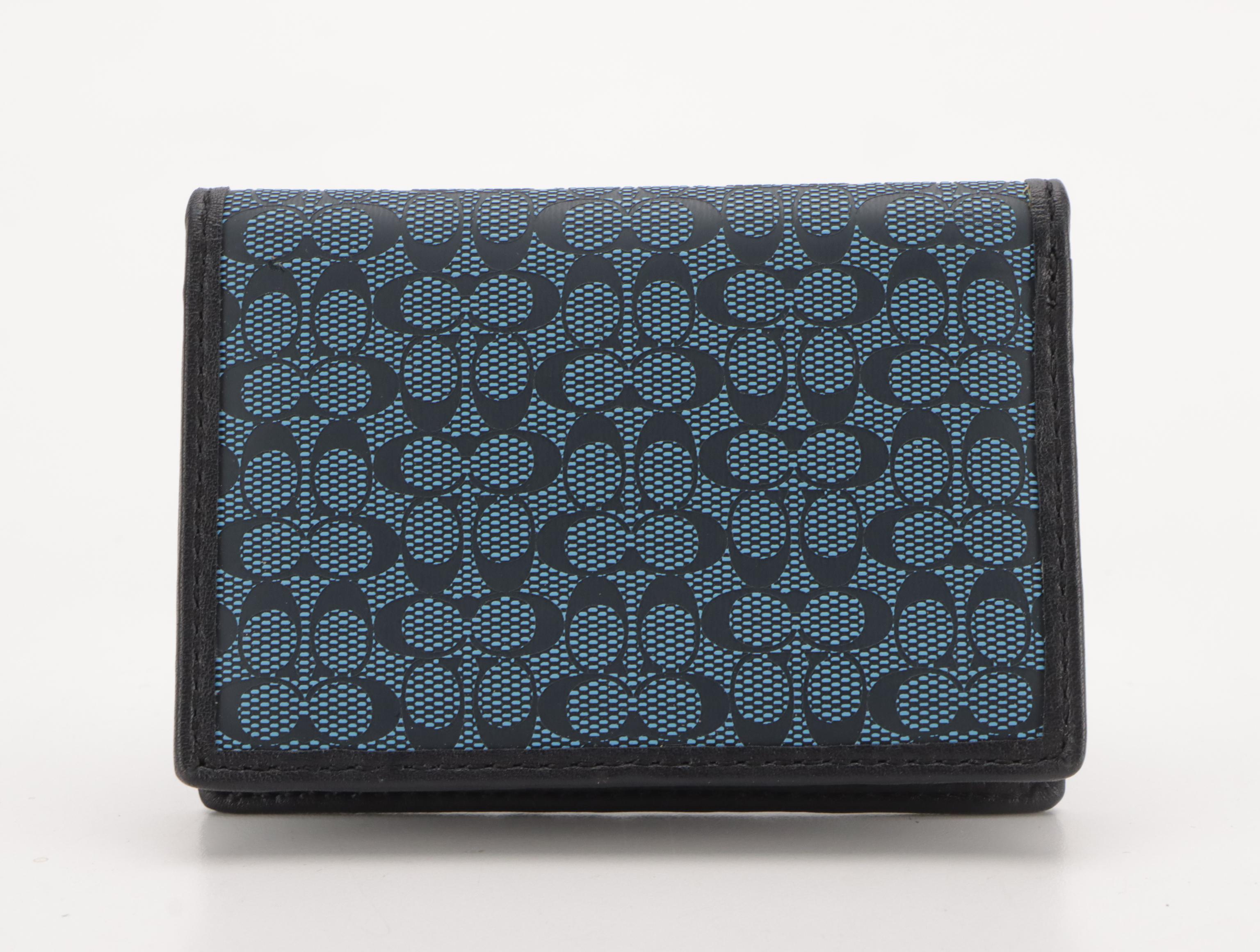 Coach and Cole Haan Leather Bifold Wallets with Coach Coated Canvas Card Case