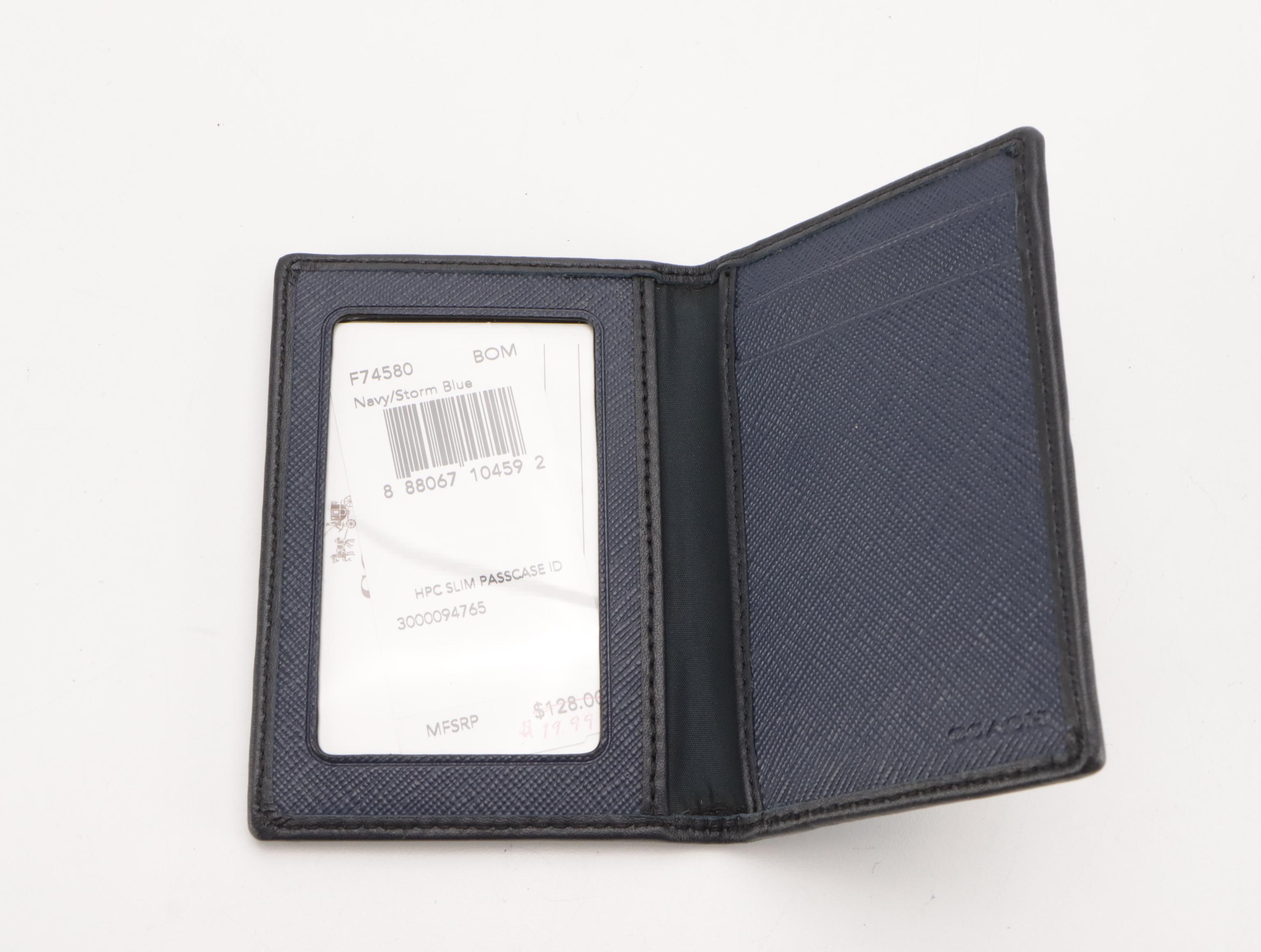 Coach and Cole Haan Leather Bifold Wallets with Coach Coated Canvas Card Case