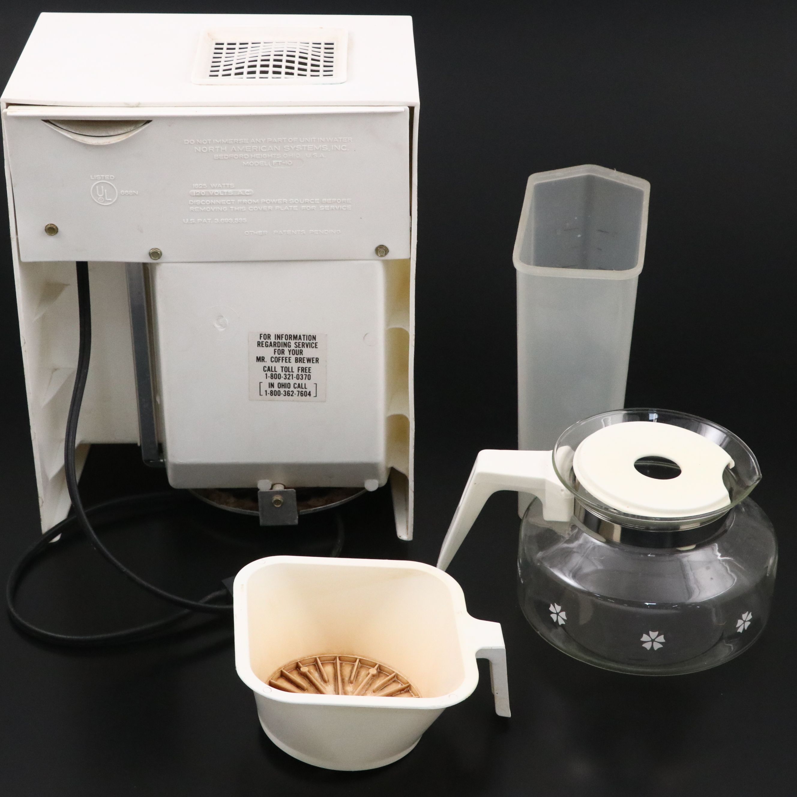 Mr. Coffee FT-10 Automatic Coffee Maker, circa 1970s