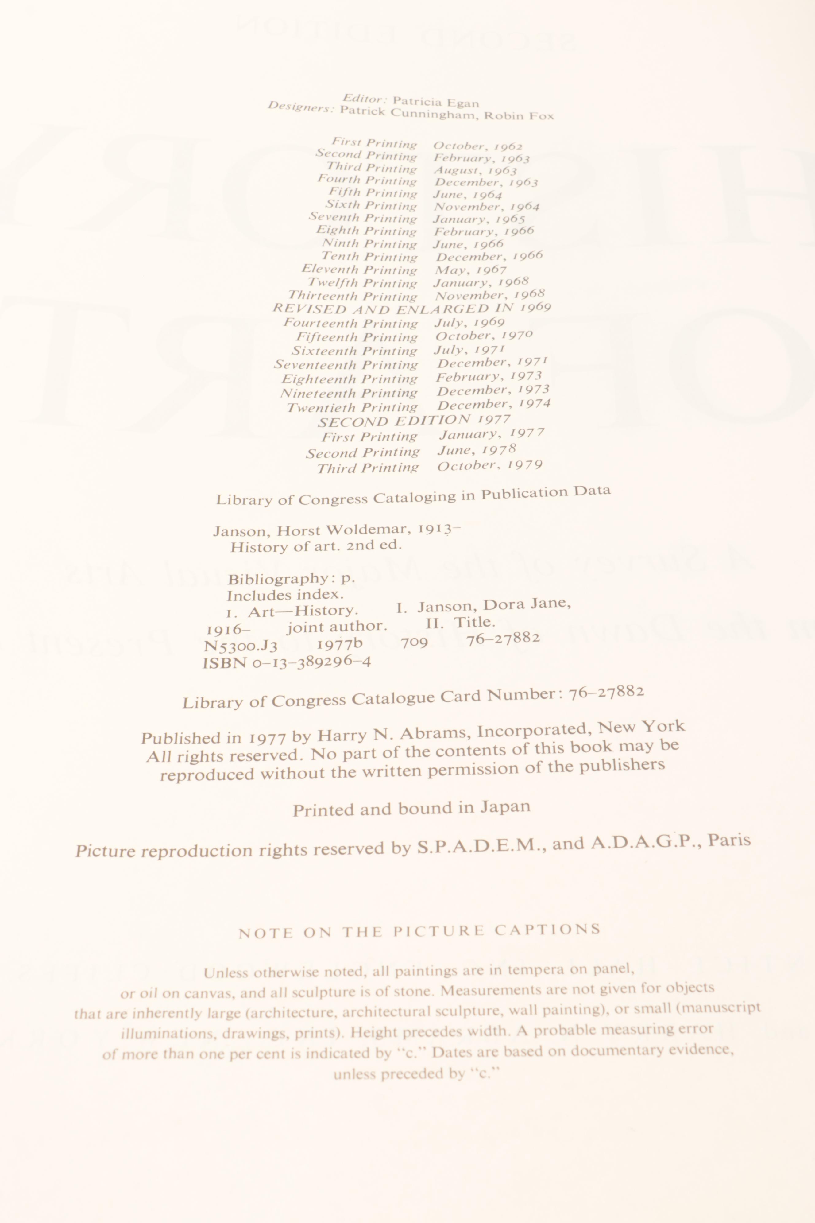 "History of Art," "History of Modern Art," and "A Bitter Truth" Art  Books