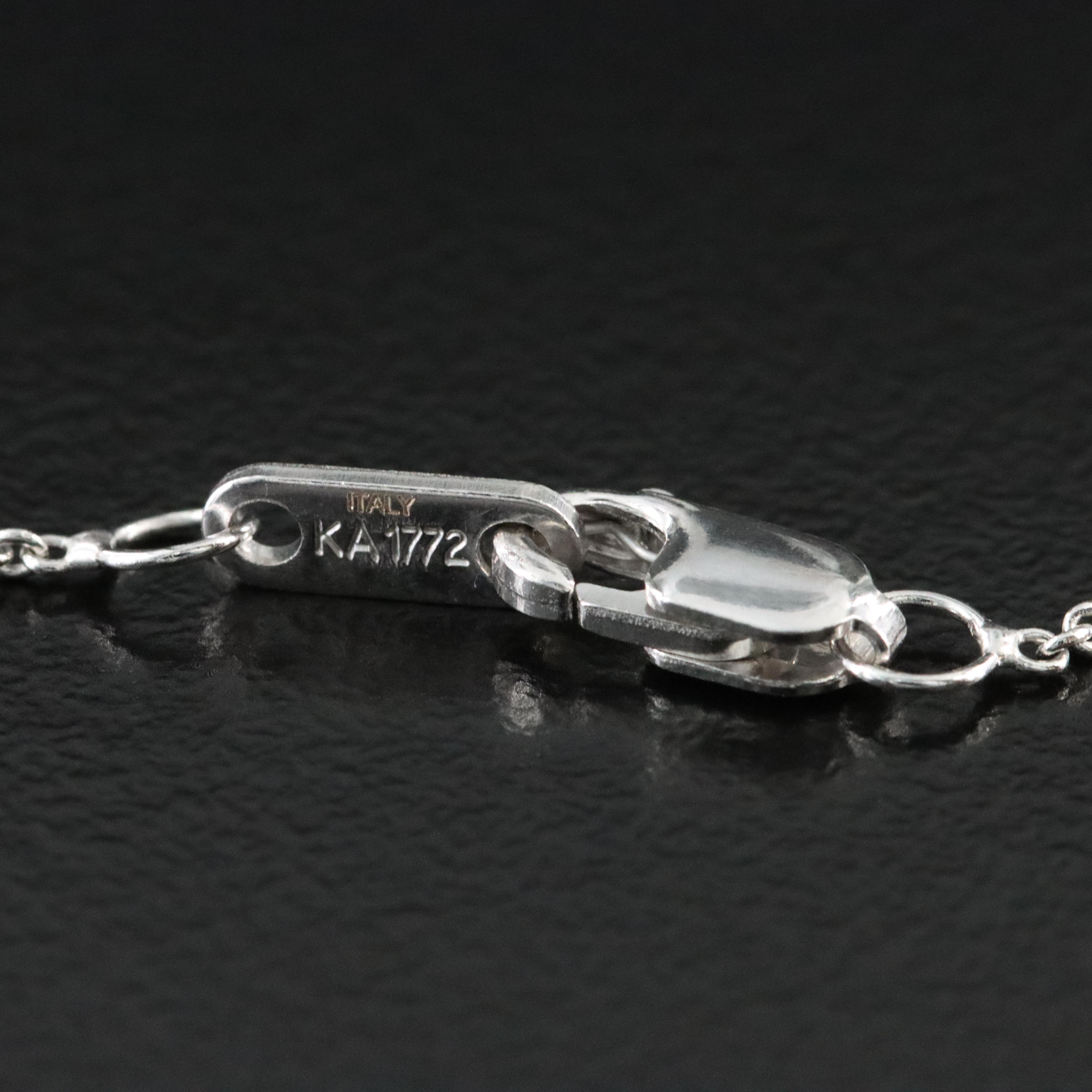 Sterling Peridot and Diamond Pendant Necklace