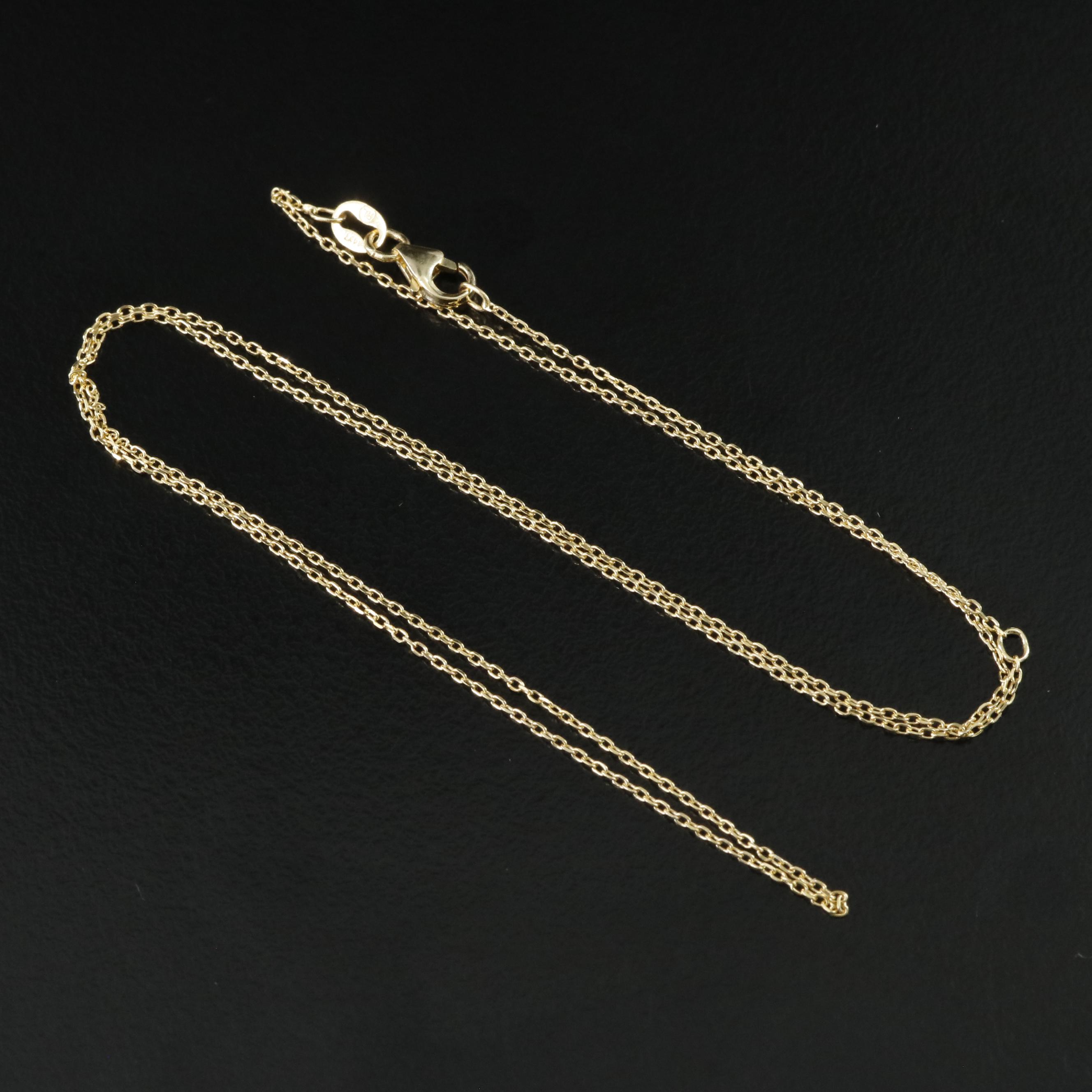 14K Cable Chain Necklace