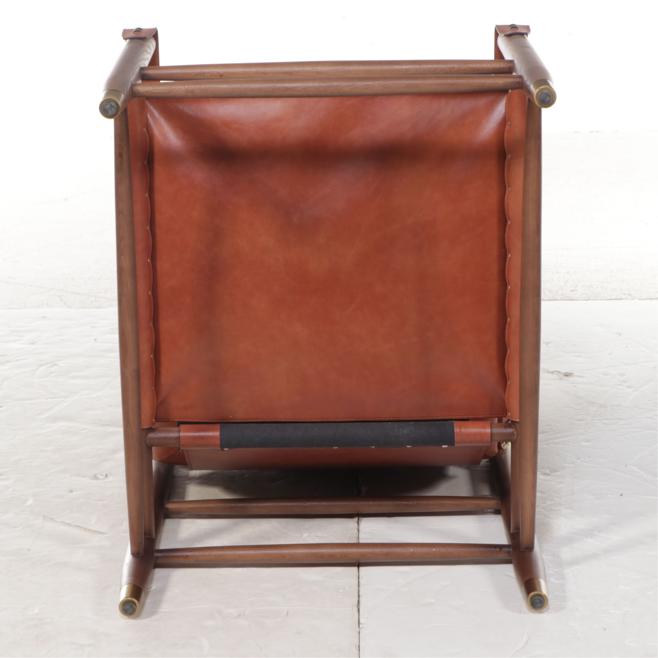 Blue Ocean Traders Mid Century Modern Style Leather Lounge Chair