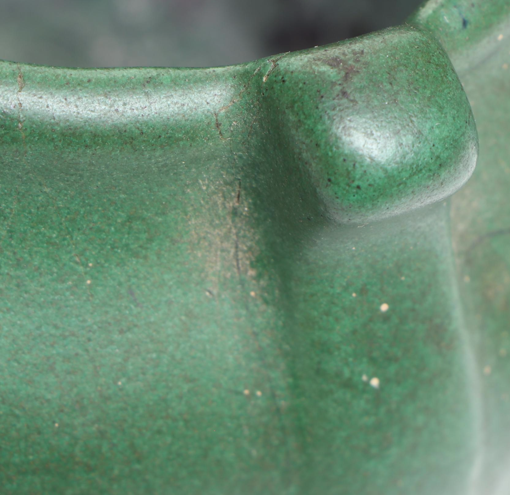 1932 Rookwood Pottery Ornamental Planter and Weller Pottery Matte Green Vase