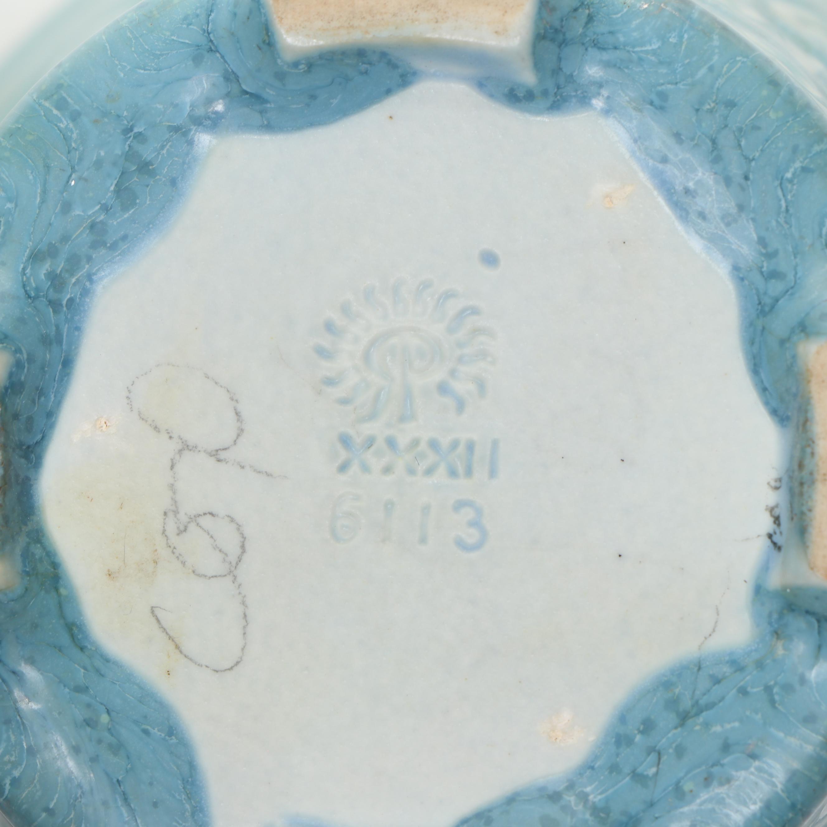 1932 Rookwood Pottery Ornamental Planter and Weller Pottery Matte Green Vase