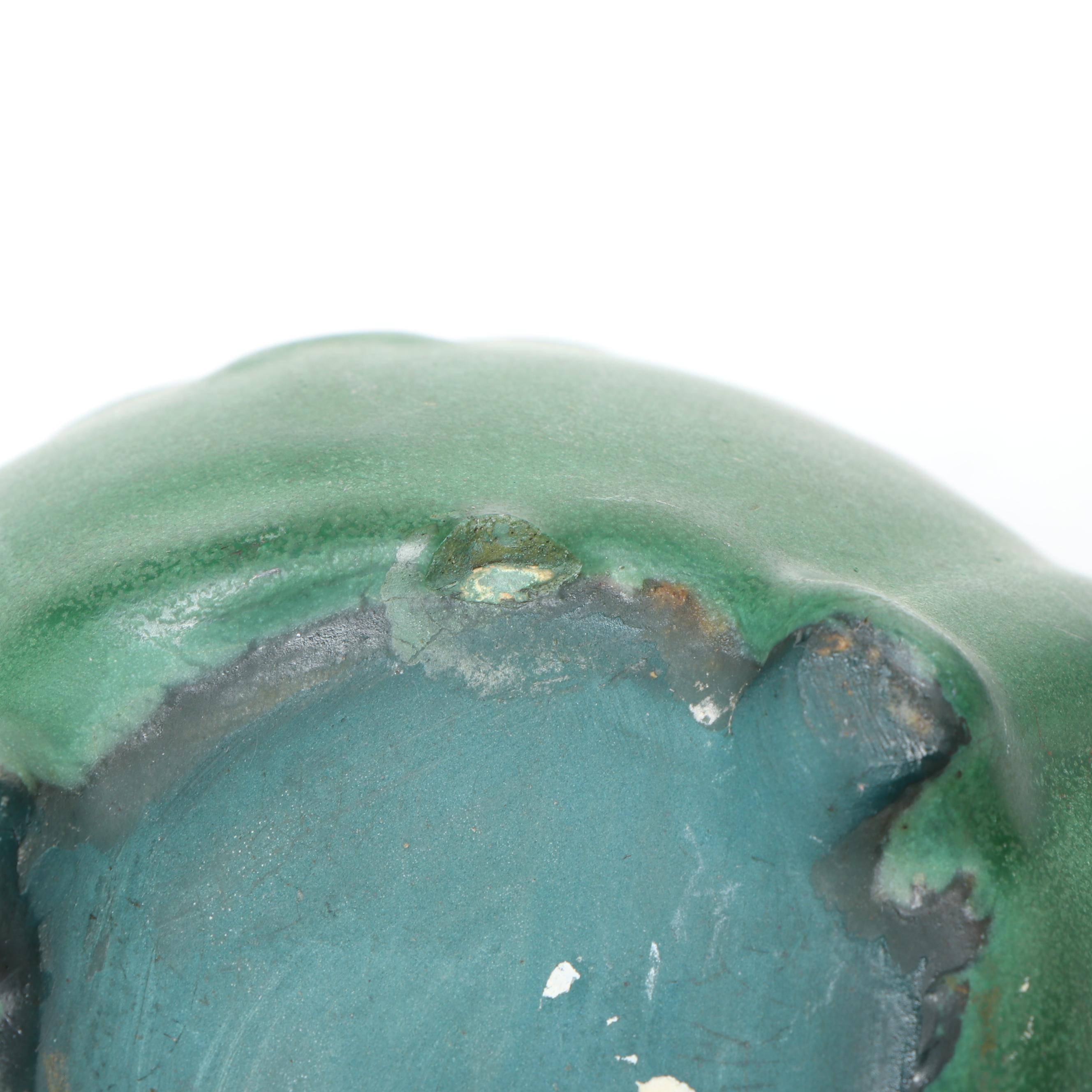 1932 Rookwood Pottery Ornamental Planter and Weller Pottery Matte Green Vase