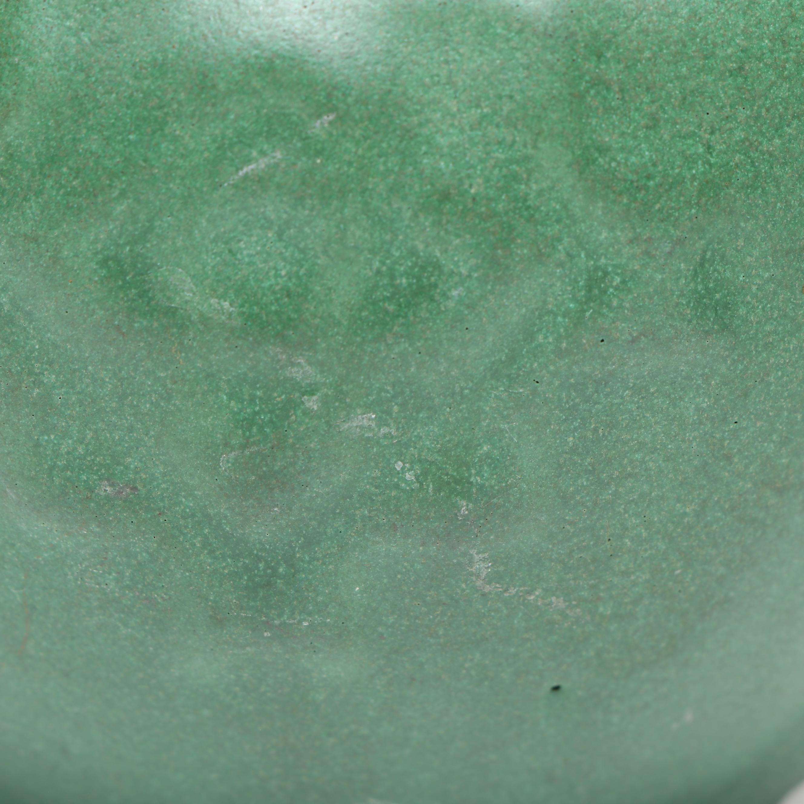 1932 Rookwood Pottery Ornamental Planter and Weller Pottery Matte Green Vase