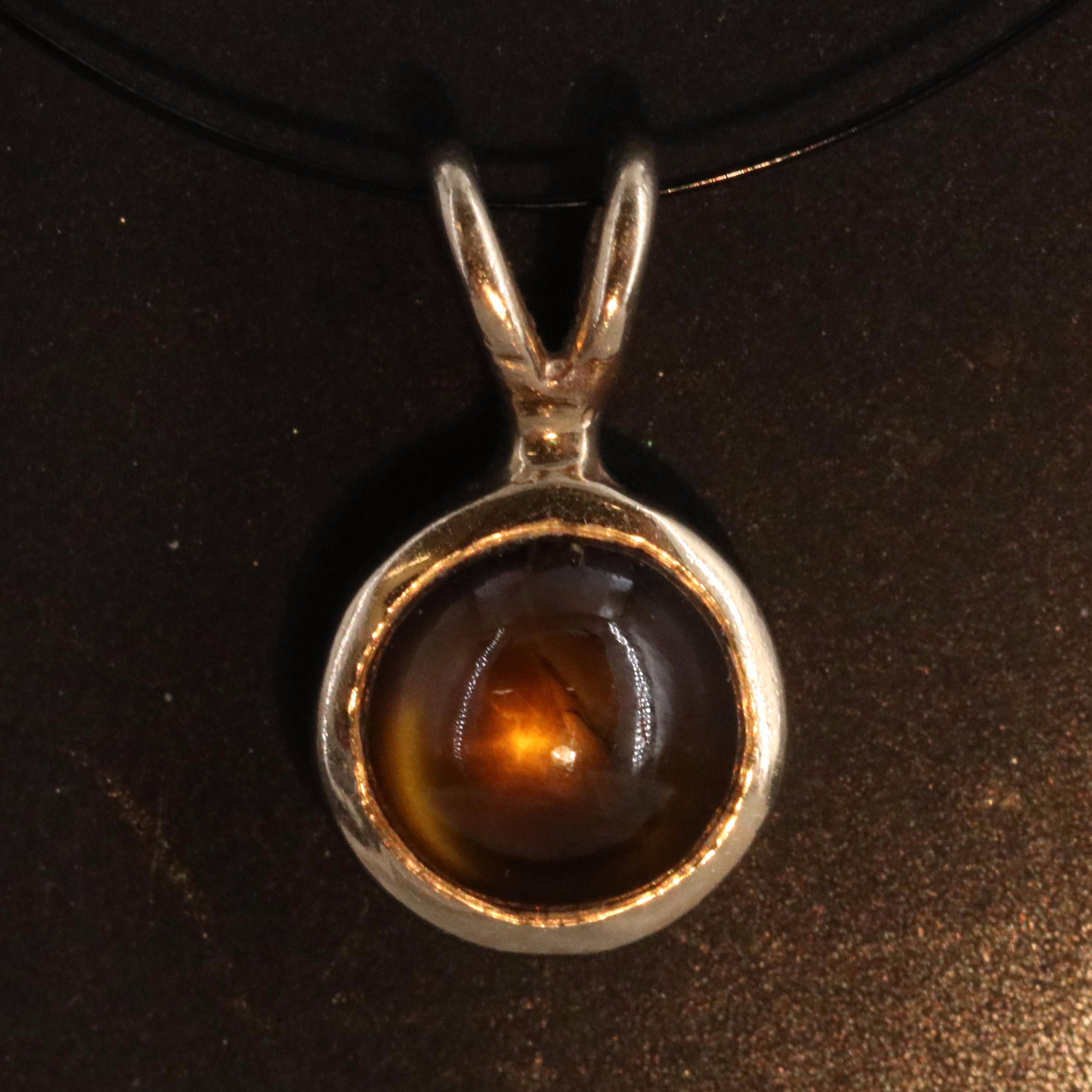 14K Malachite Cross and Star Sapphire Pendants