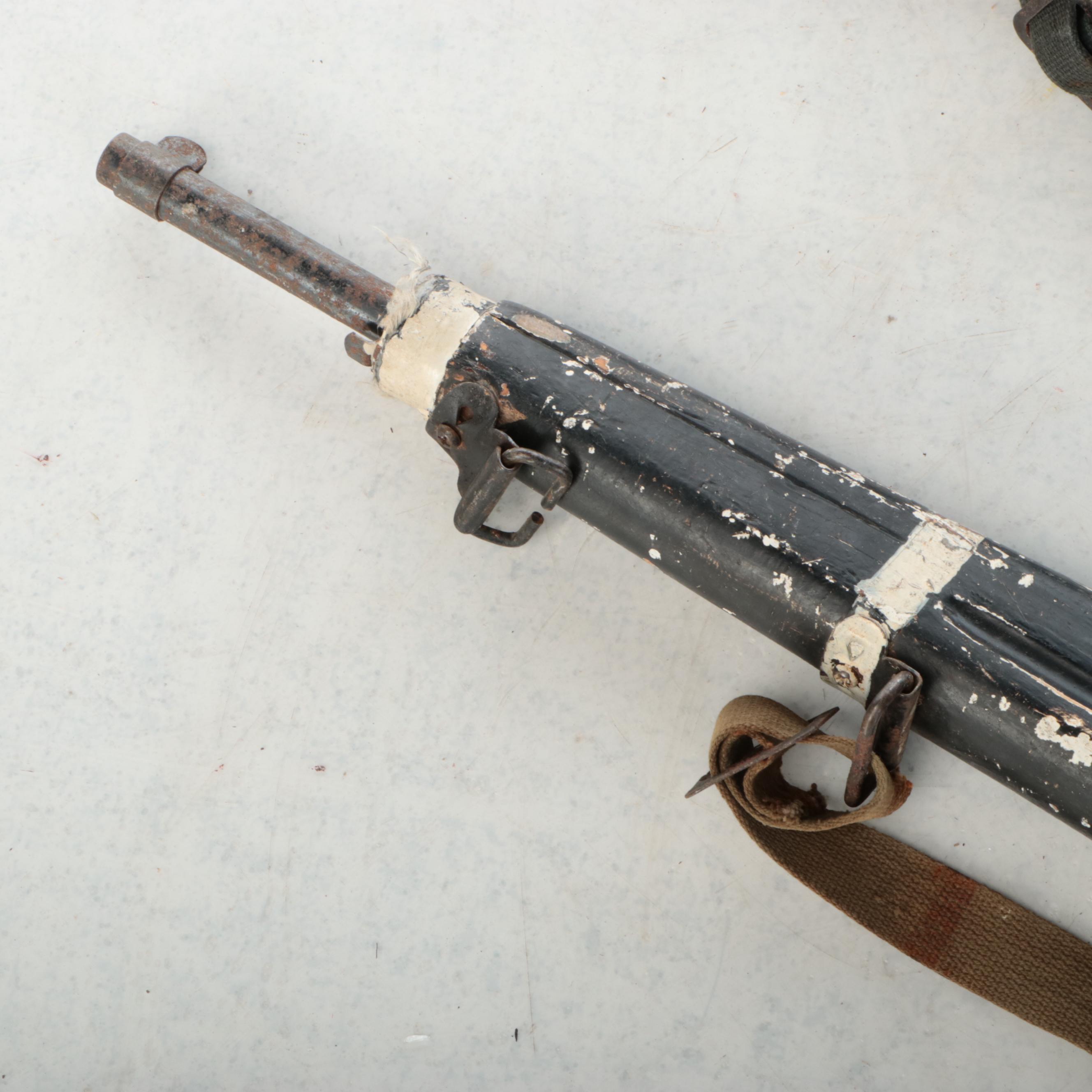 Child's 1903 Springfield Style Wooden and Metal Toy Guns, Mid-20th Century