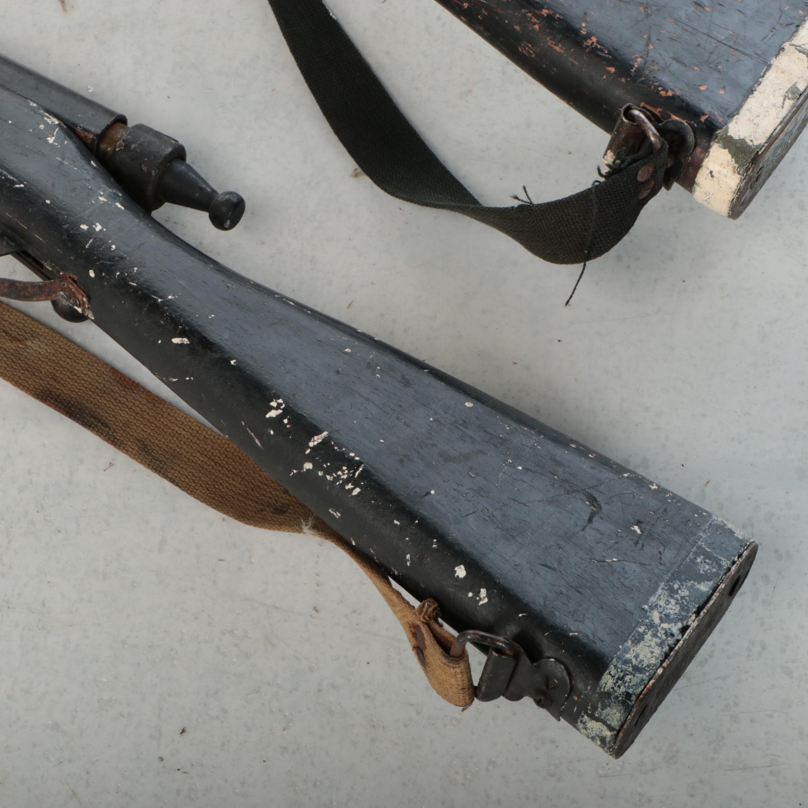 Child's 1903 Springfield Style Wooden and Metal Toy Guns, Mid-20th Century