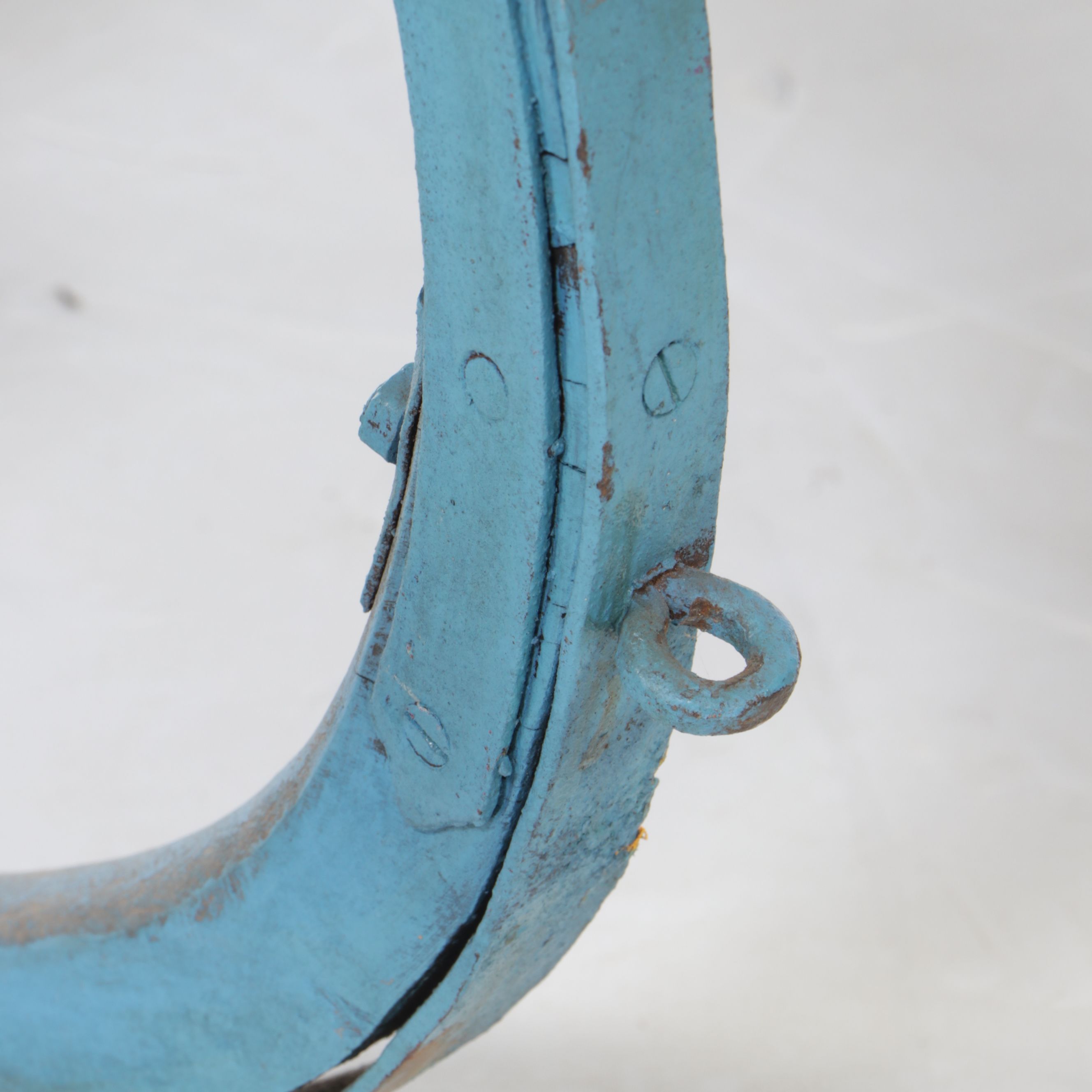 Primitive Blue Wooden Child's Sled