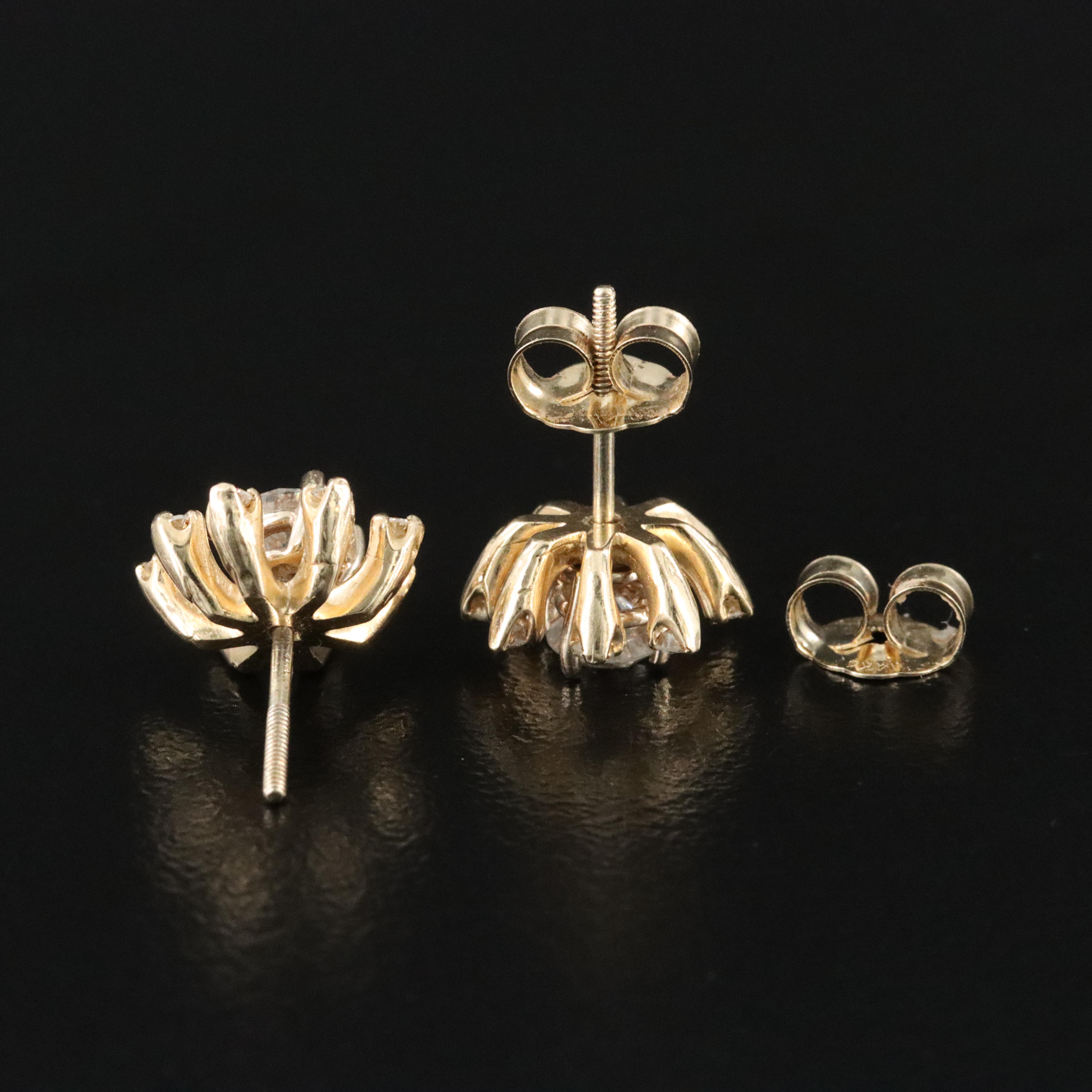 14K 0.56 CTW Diamond Stud Earrings and Enhancers