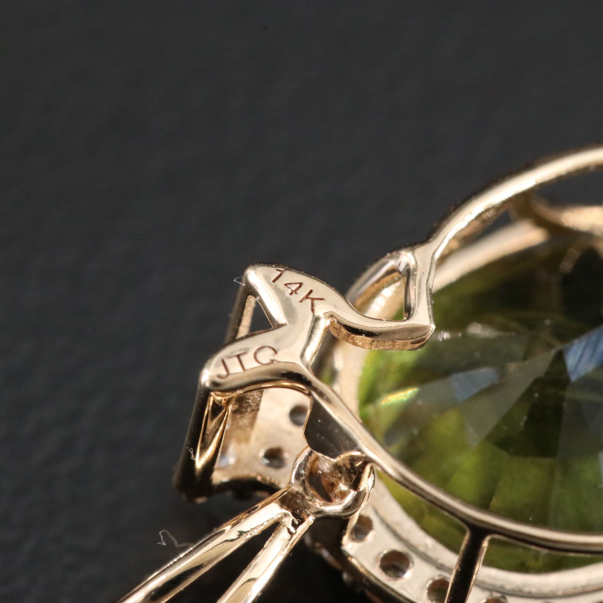 14K Sapphire and White Sapphire Pendant