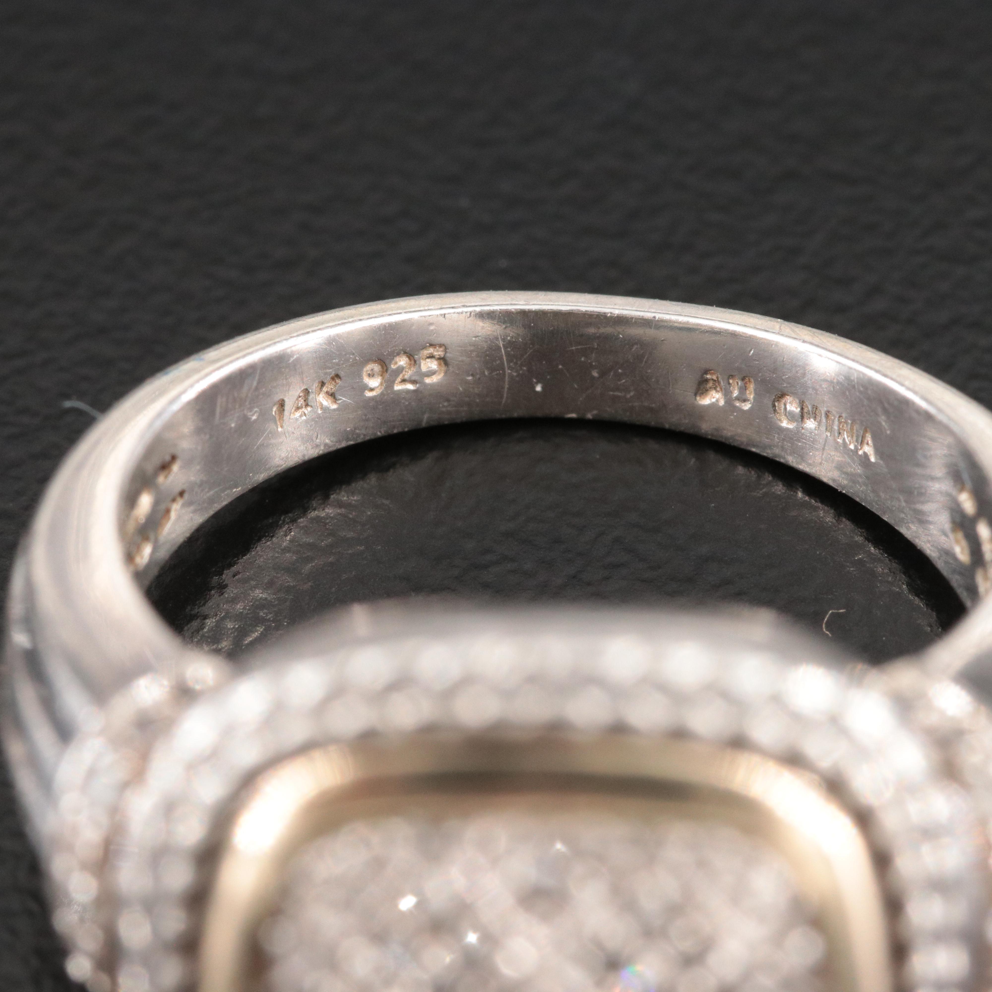 Sterling and 14K Diamond Rings