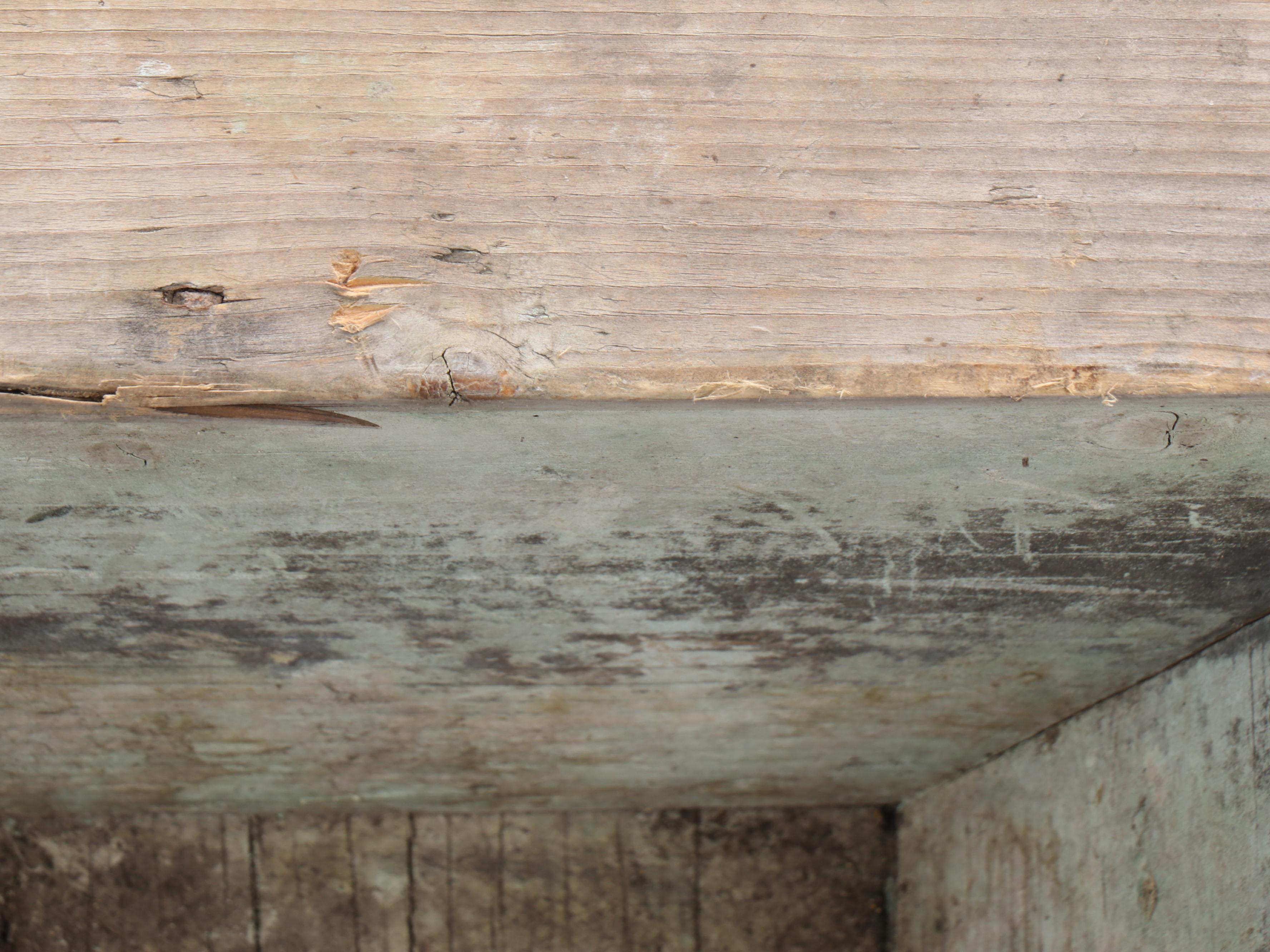 Primitive Painted Wood Feed Trough