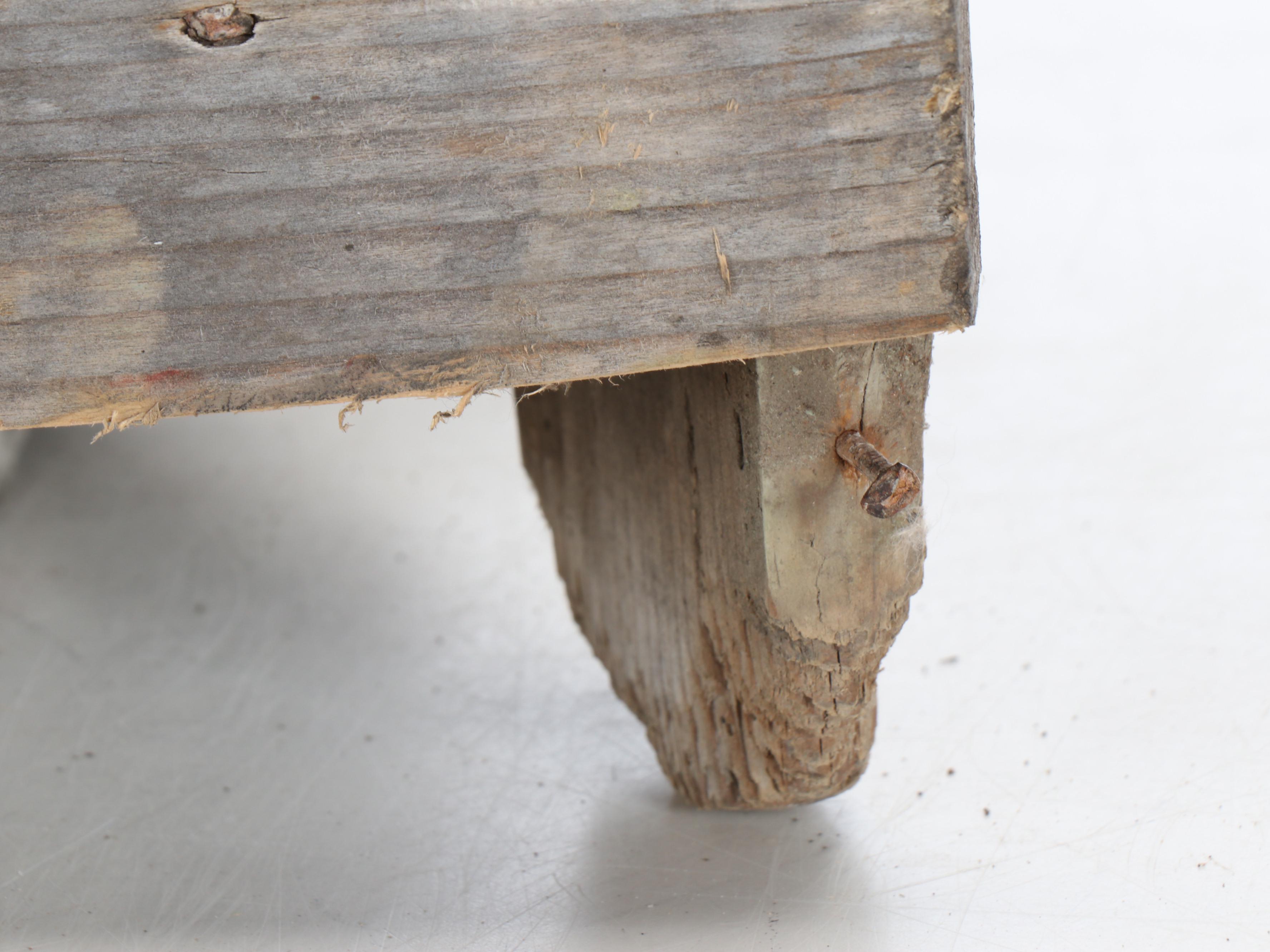 Primitive Painted Wood Feed Trough