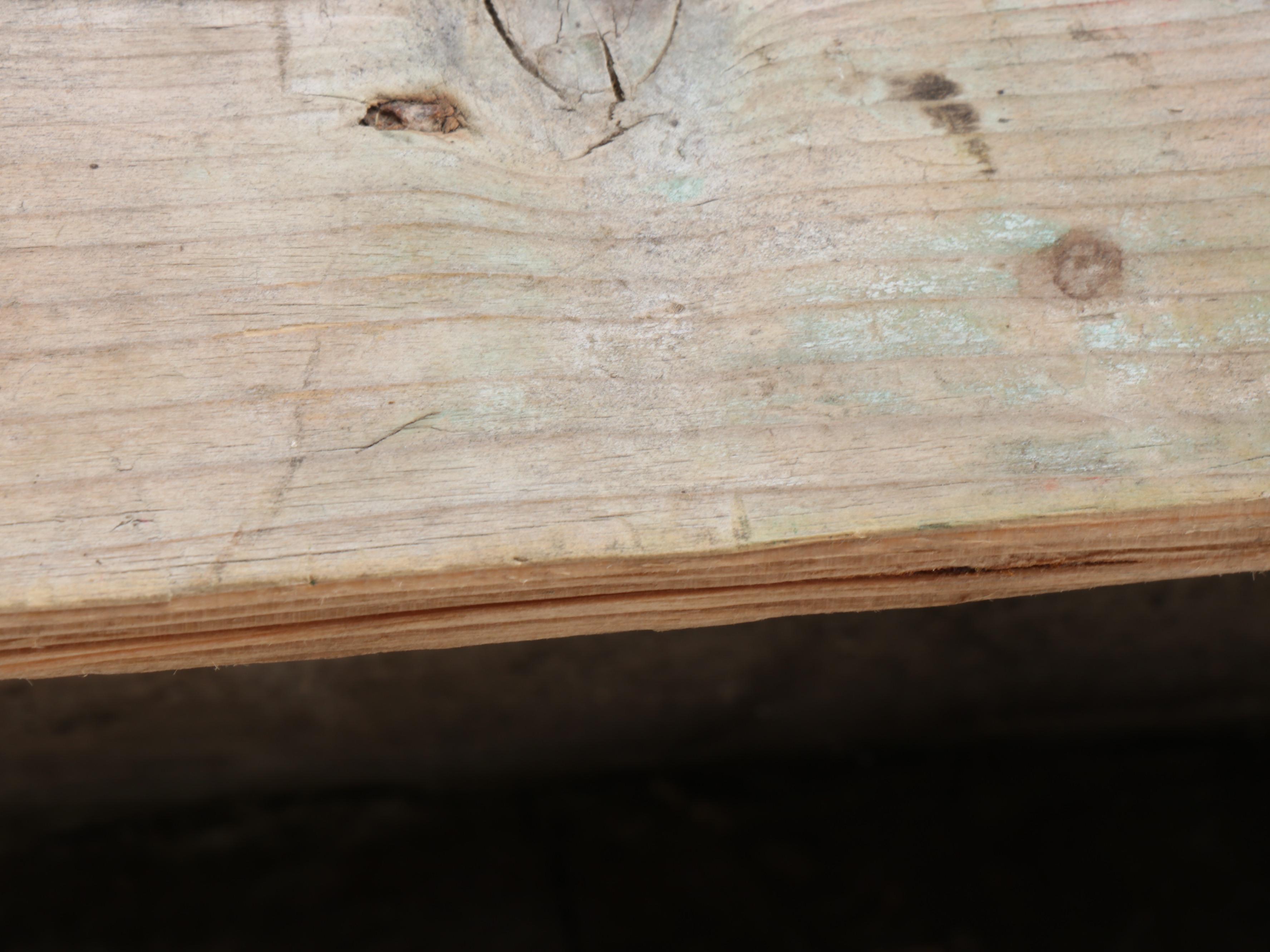 Primitive Painted Wood Feed Trough