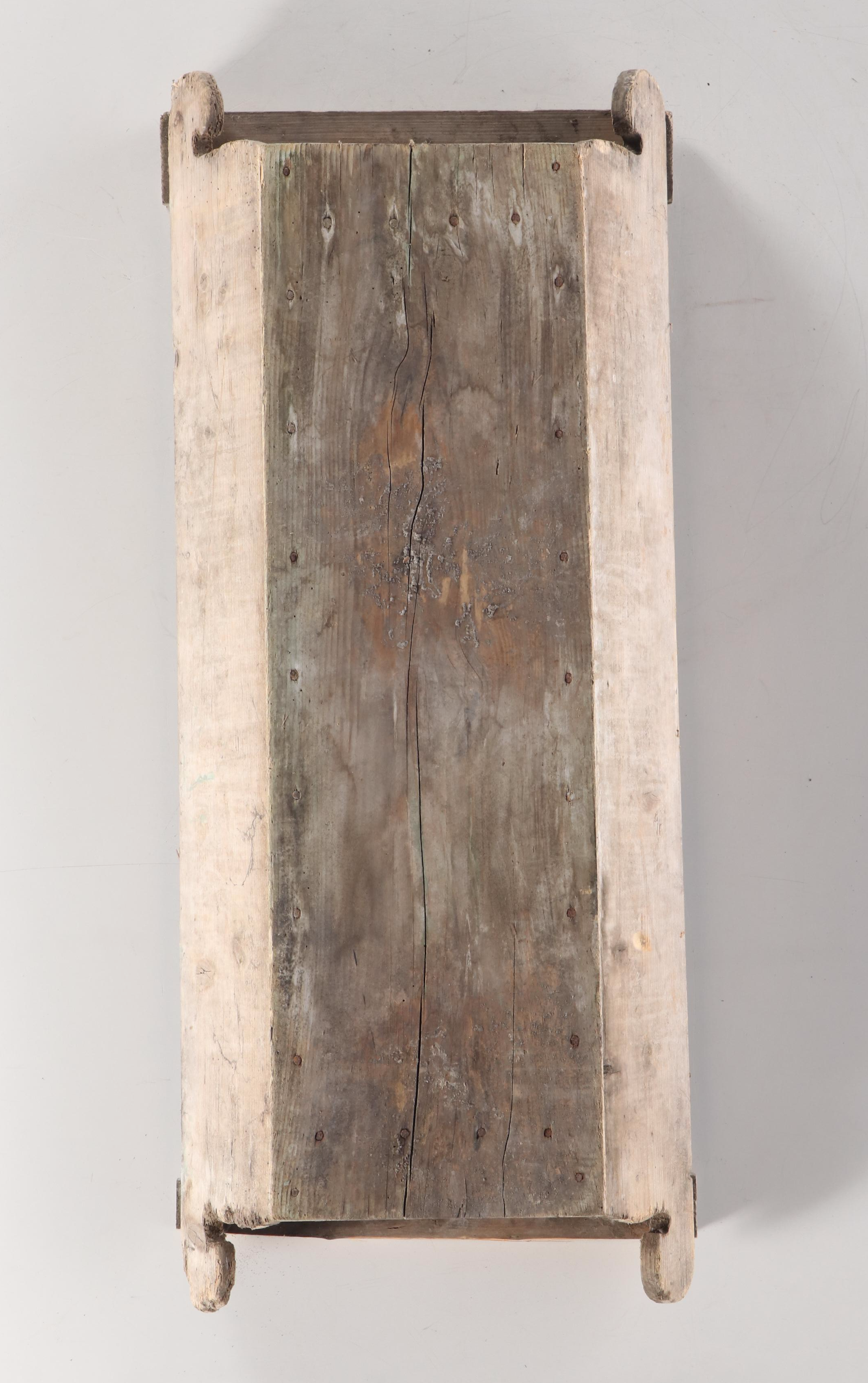 Primitive Painted Wood Feed Trough