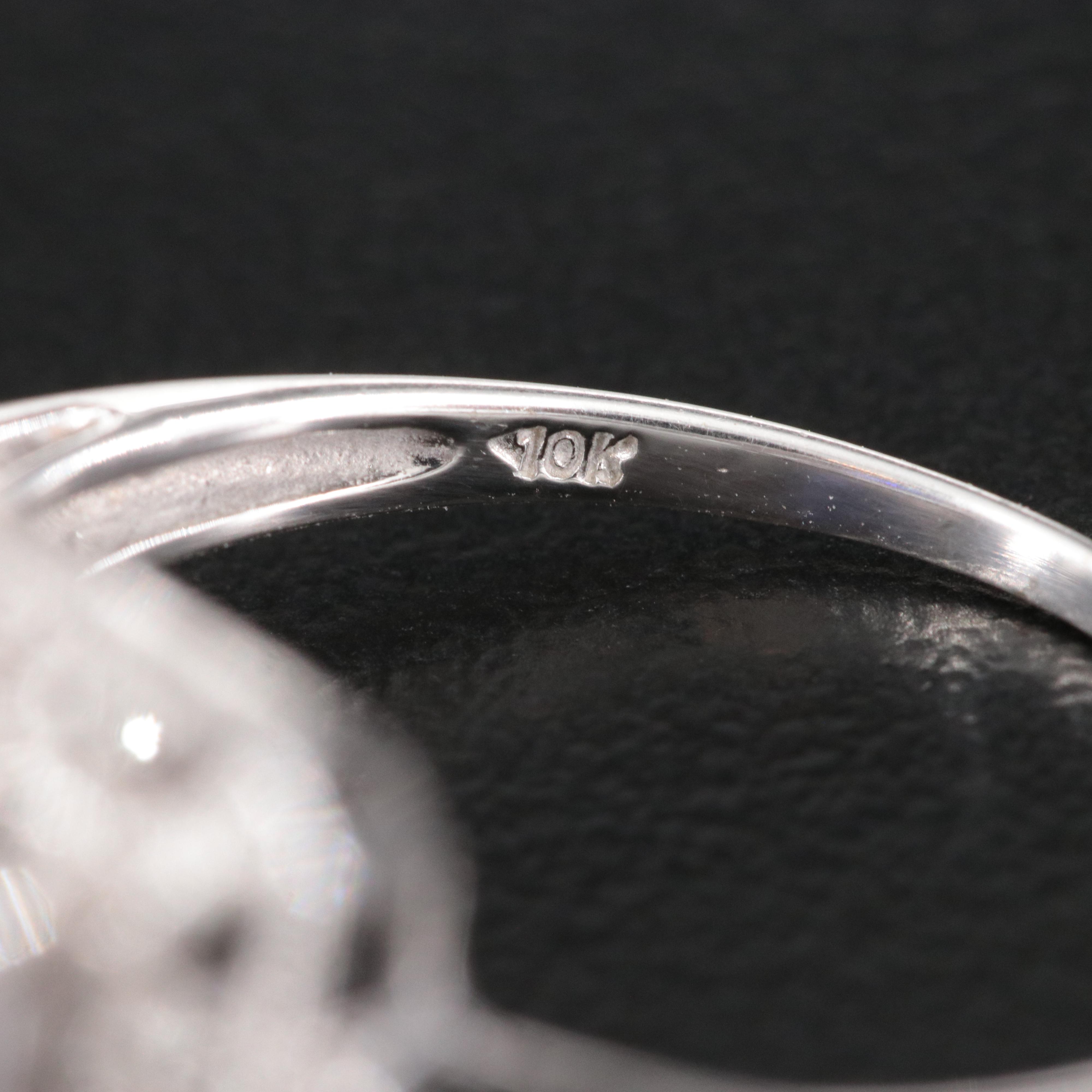 10K Iolite and Diamond Ring