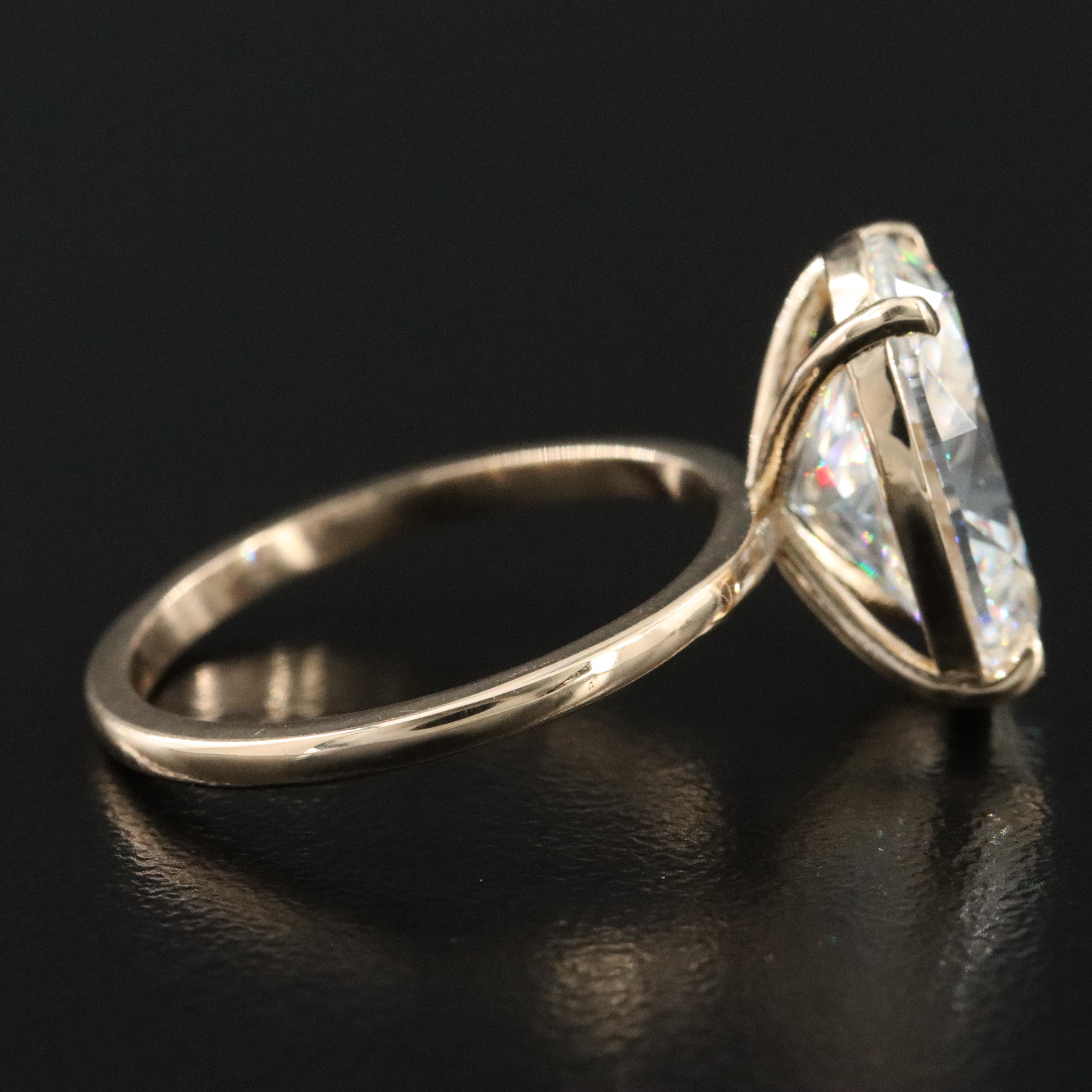 14K 5.05 CT Lab Grown Diamond Solitaire Ring with IGI Report