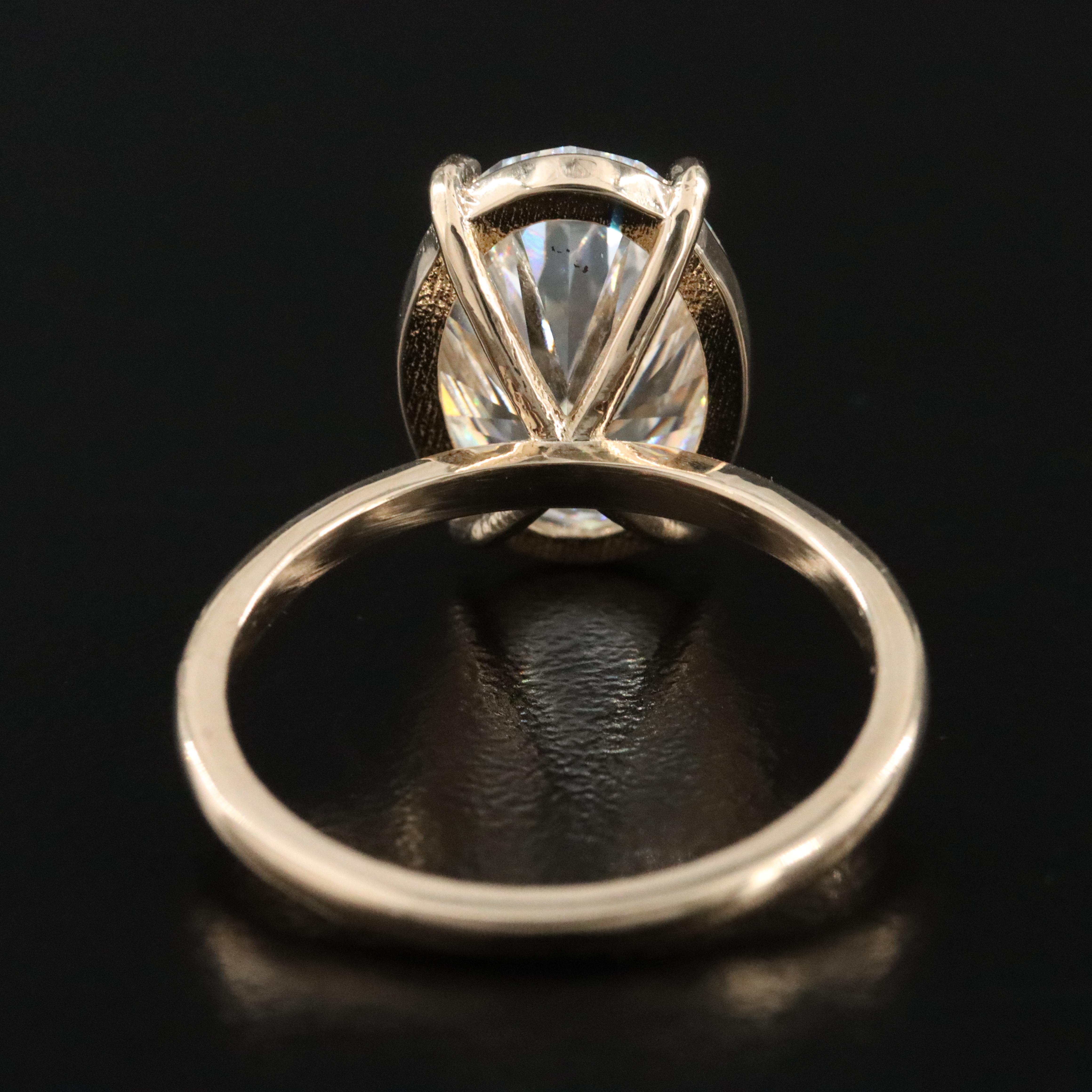 14K 5.05 CT Lab Grown Diamond Solitaire Ring with IGI Report