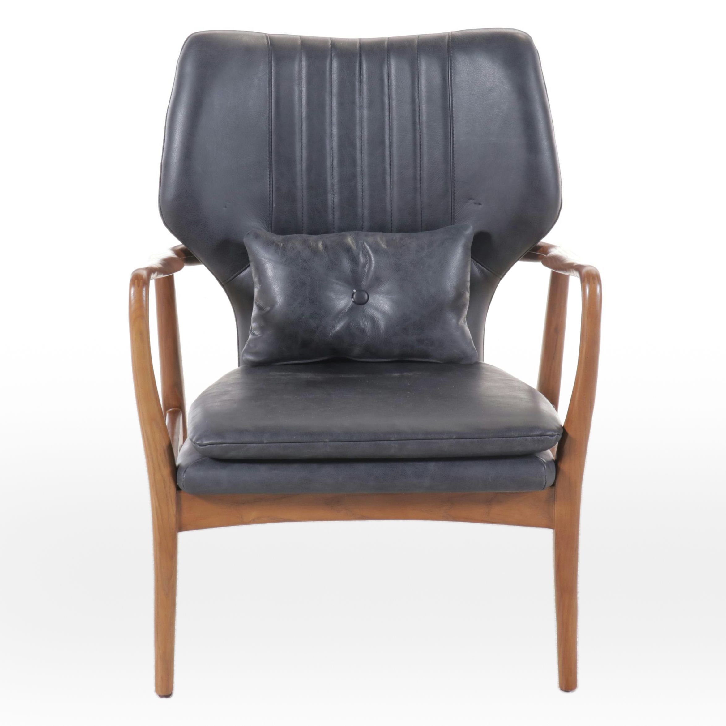 Danish Modern Style Leather Armchair