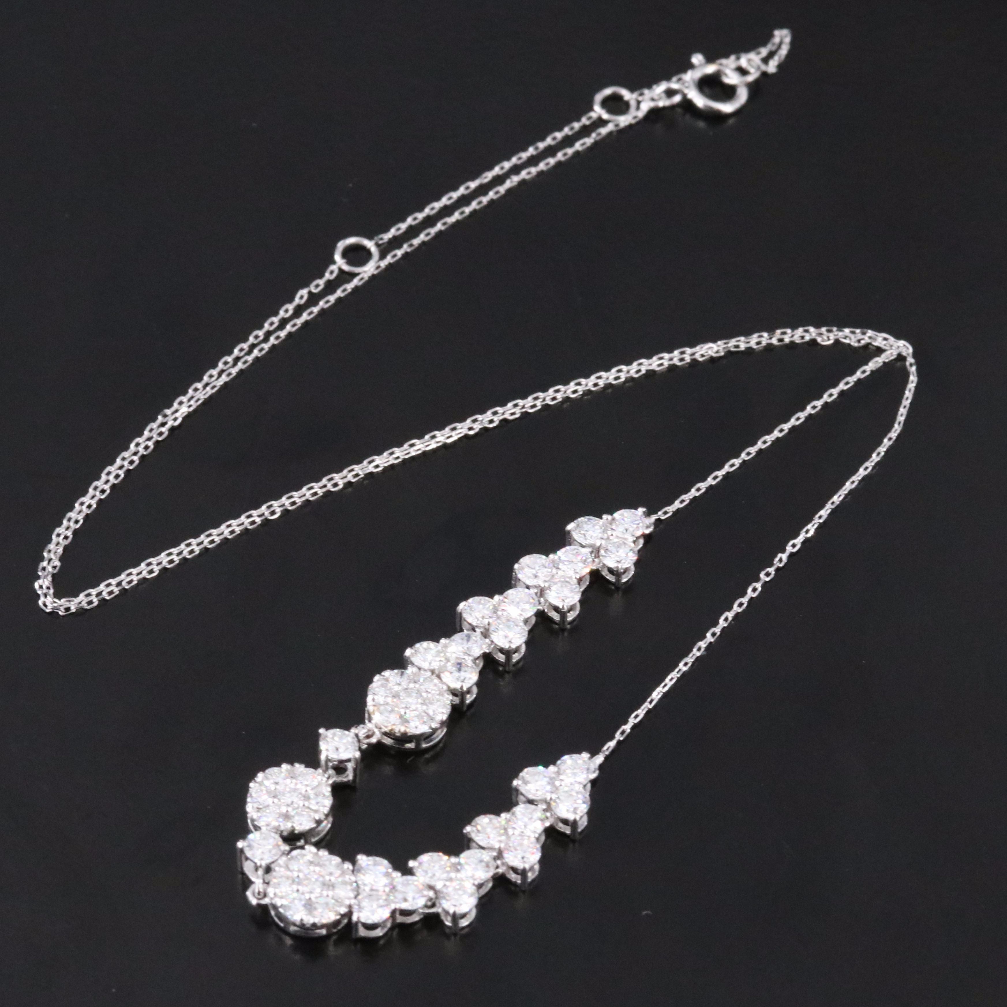 14K 2.43 CTW Lab Grown Diamond Necklace with IGI Jewelry Report