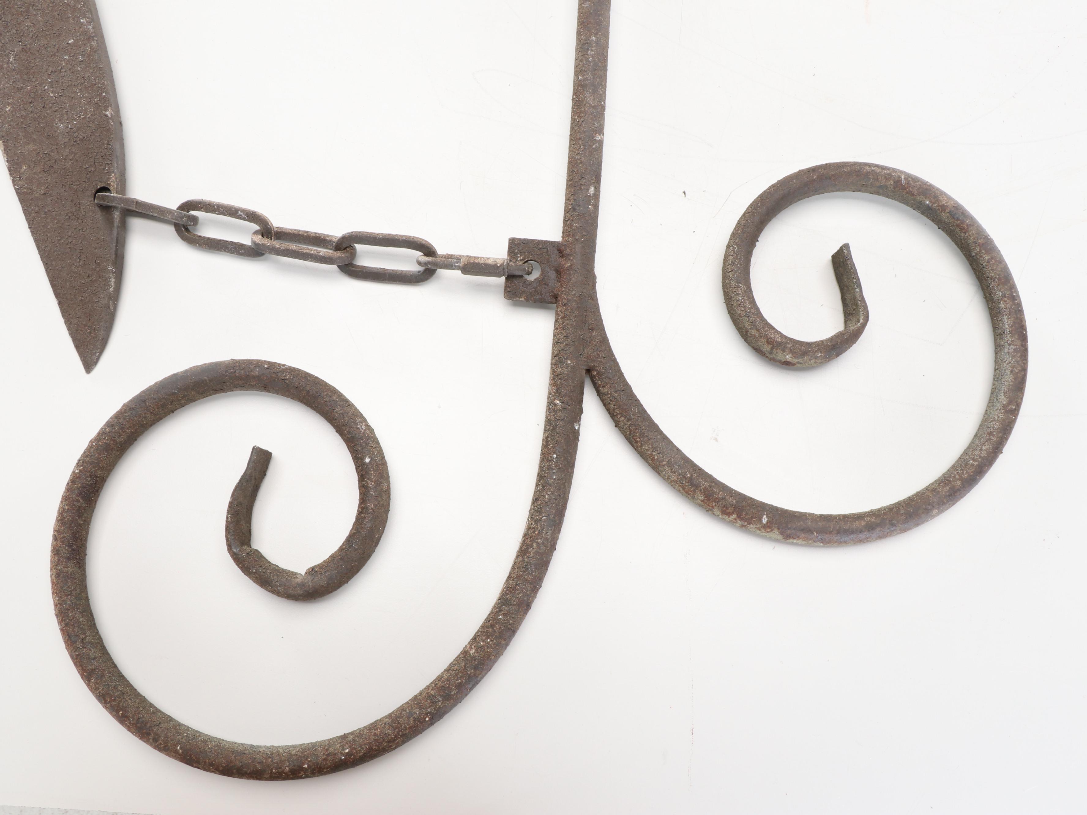 Wrought Iron and Sheet Metal Tailor's Shop Sign