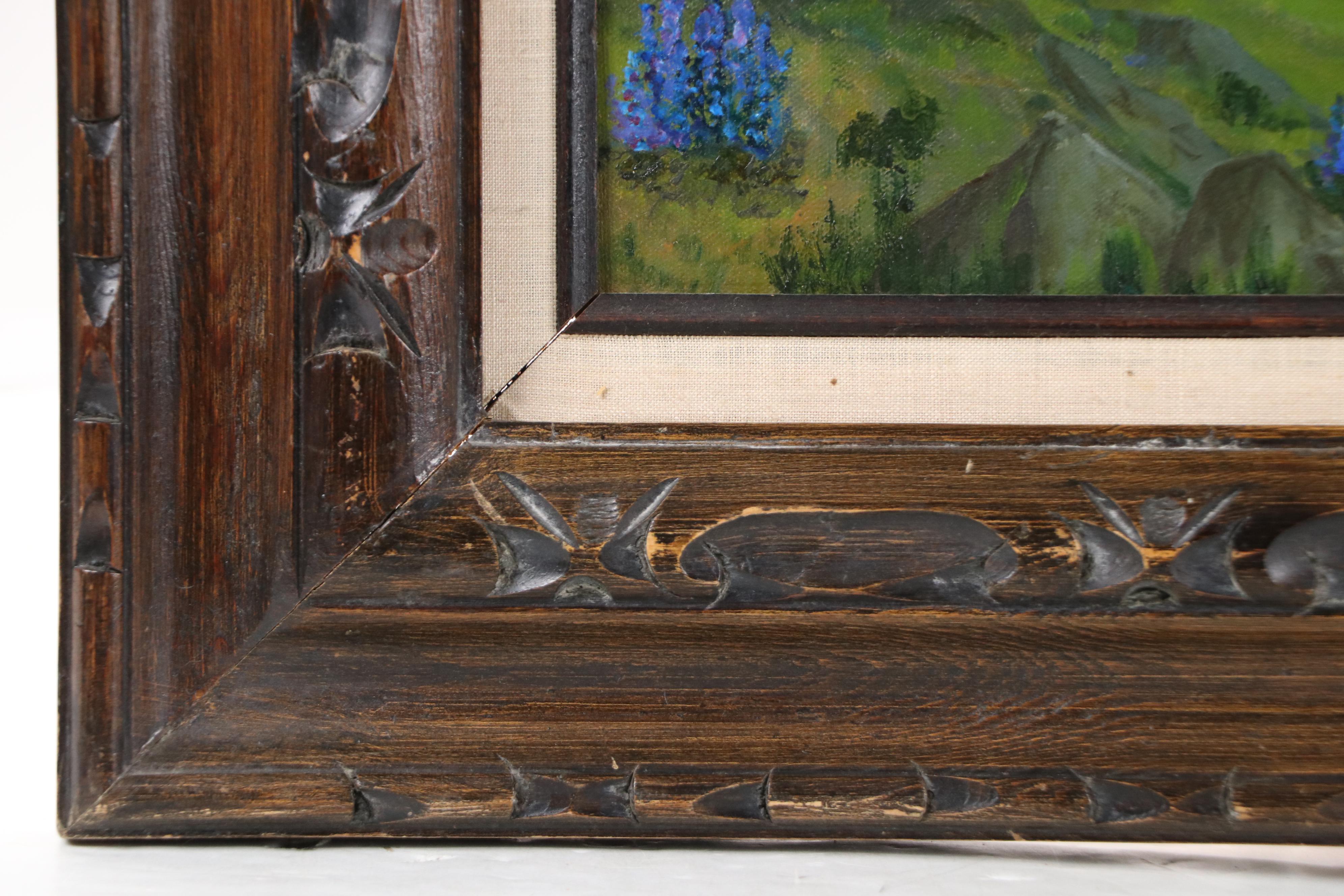 M. Thew Mountainous Landscape Oil Painting "Part of the D-2 Question," 1978