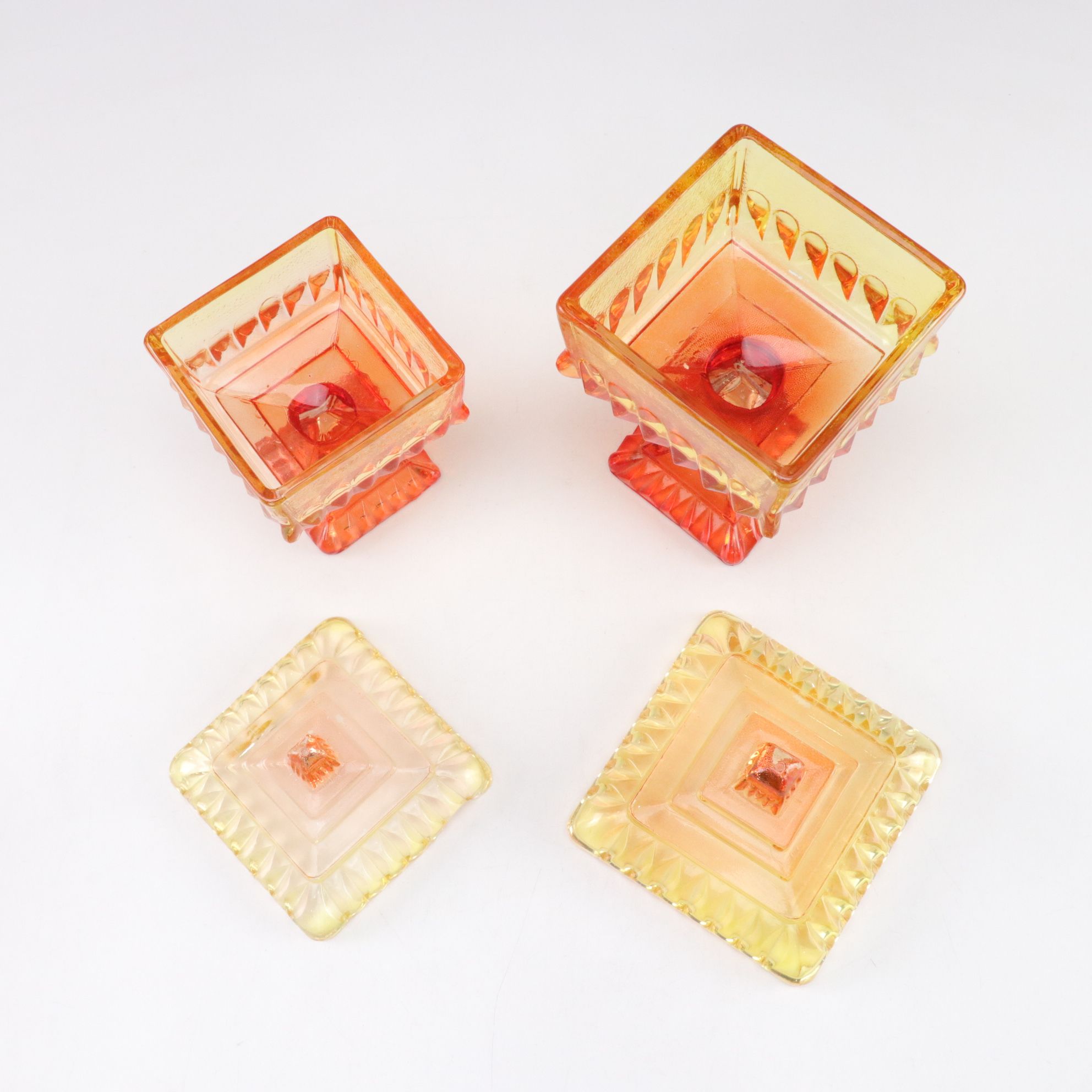 Indiana "Harvest Grape" Carnival Glass Pitcher, Jeannette Amberina Glass & More