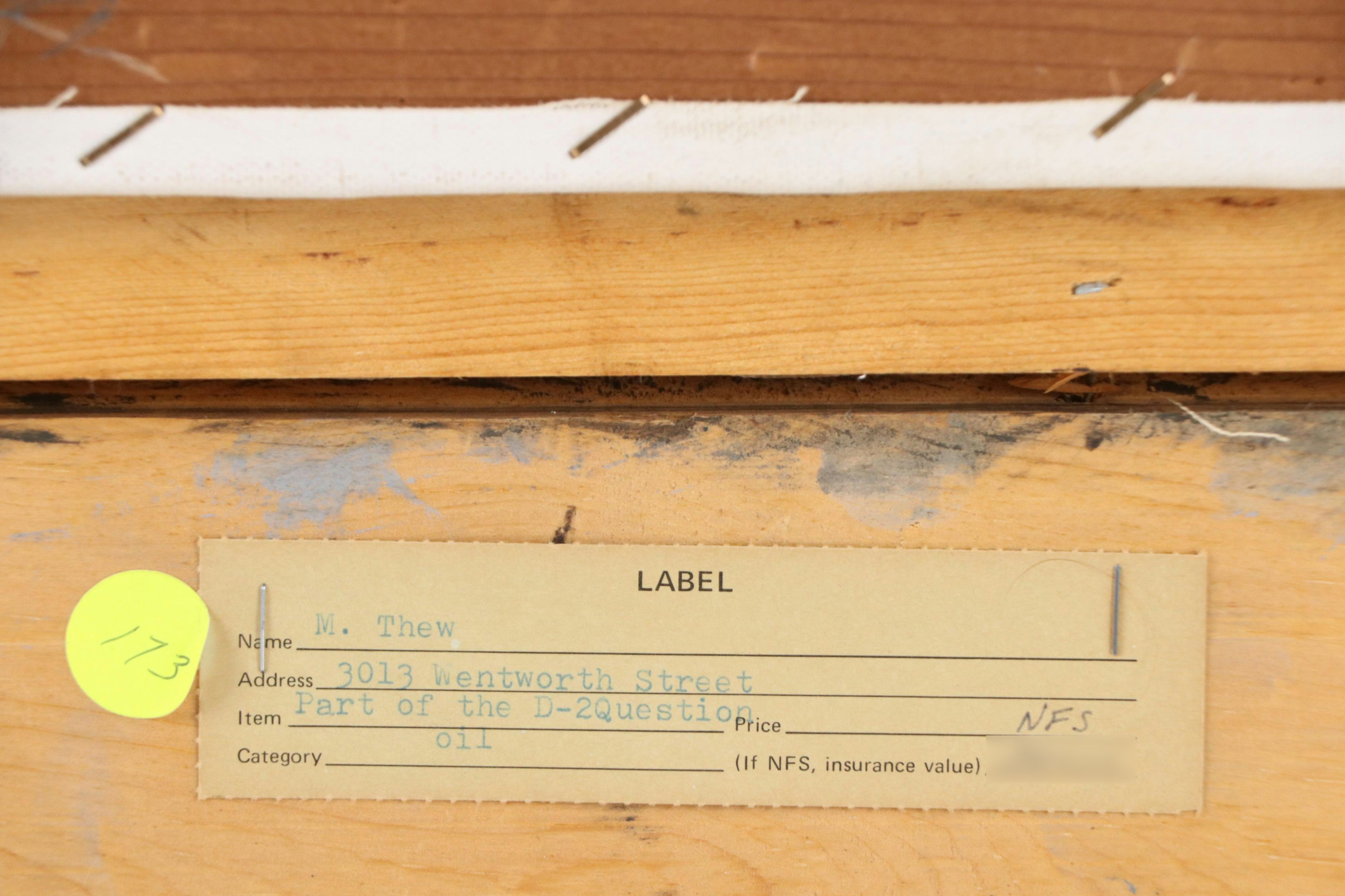 M. Thew Mountainous Landscape Oil Painting "Part of the D-2 Question," 1978