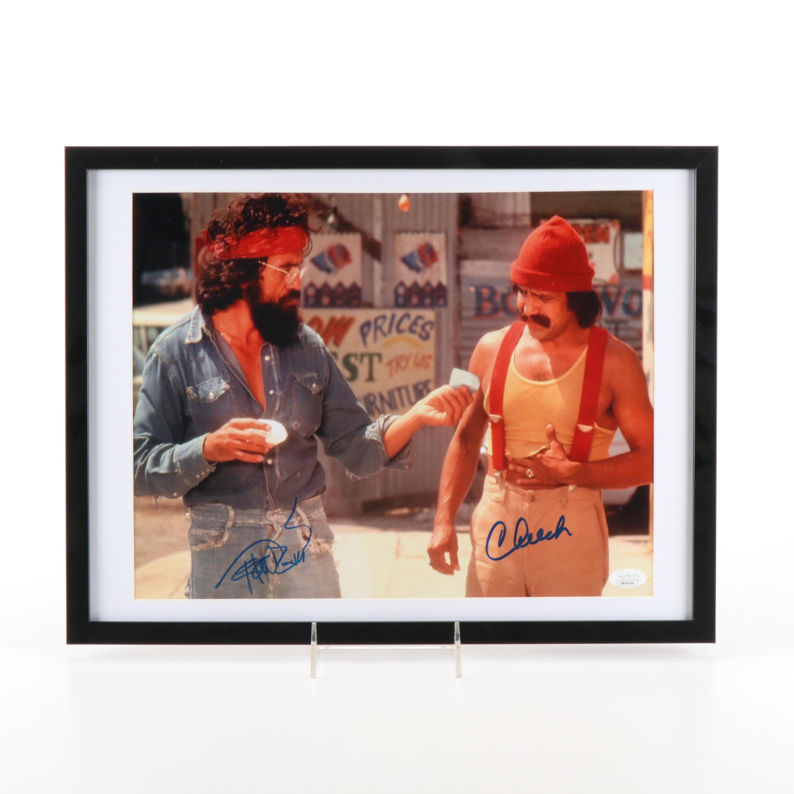 Tommy Chong and Cheech Marin Signed Movie Print in Matted Frame, JSA