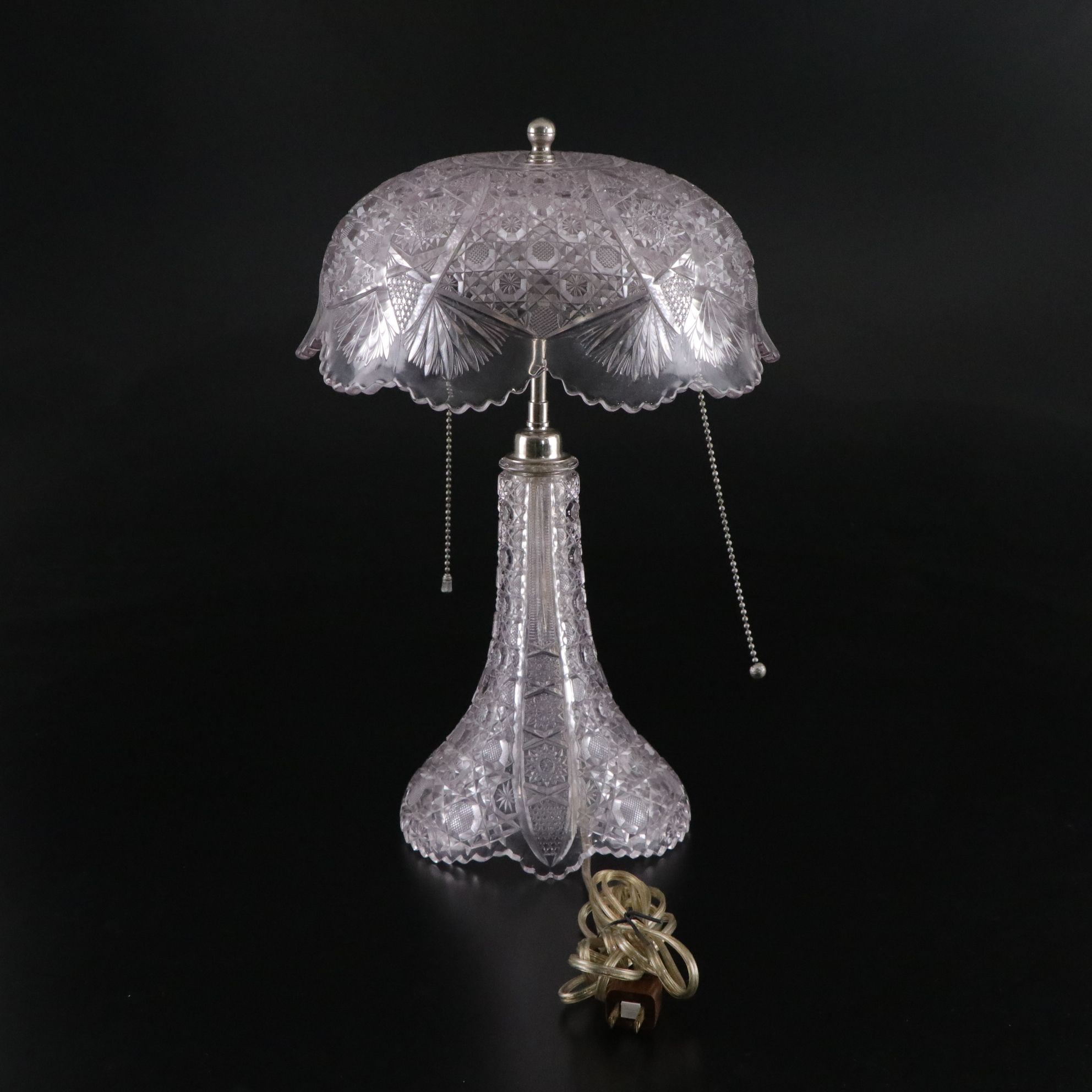 American Brilliant Glass Style Table Lamp