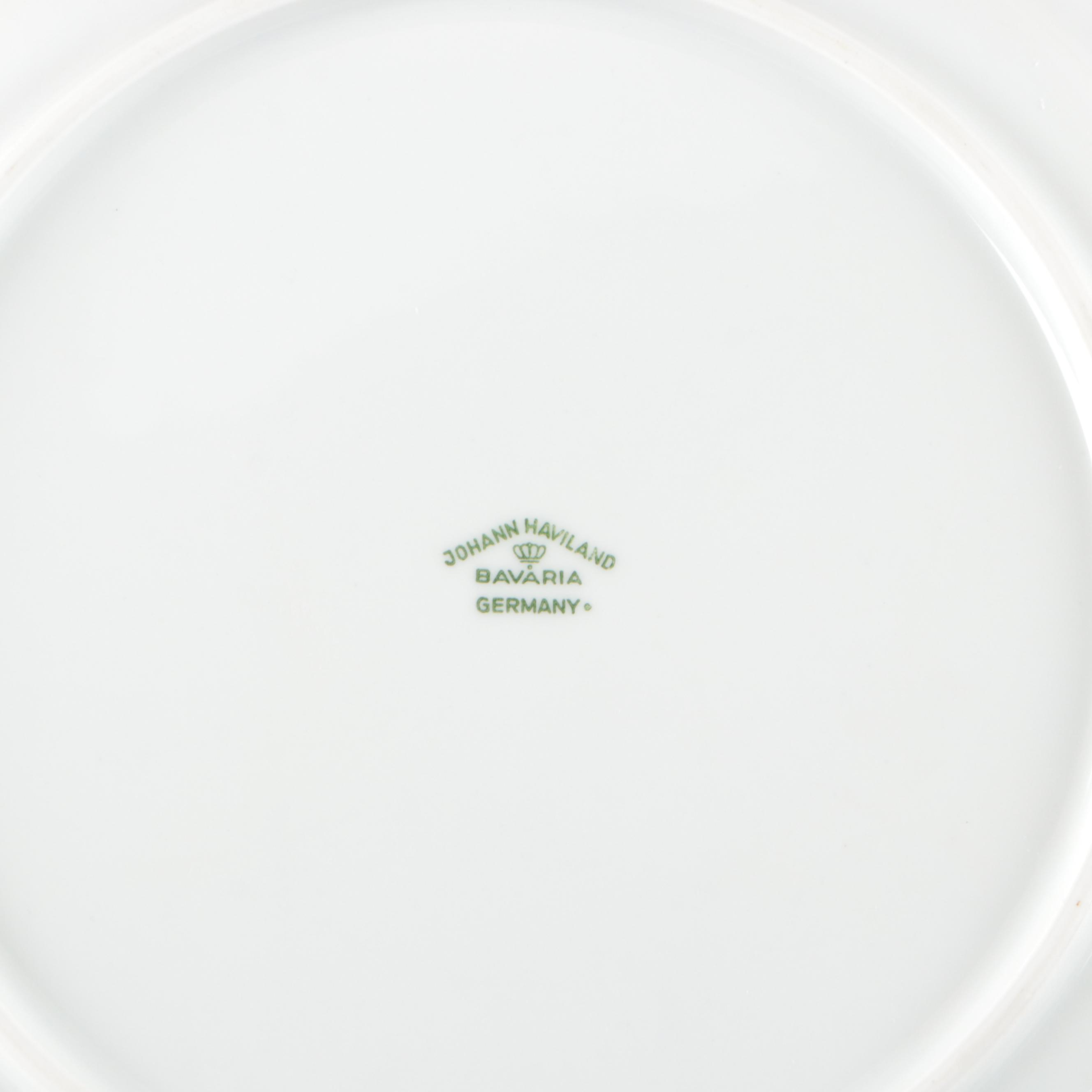 Johann Haviland "Blue Garland" Porcelain Tableware, Late 20th Century